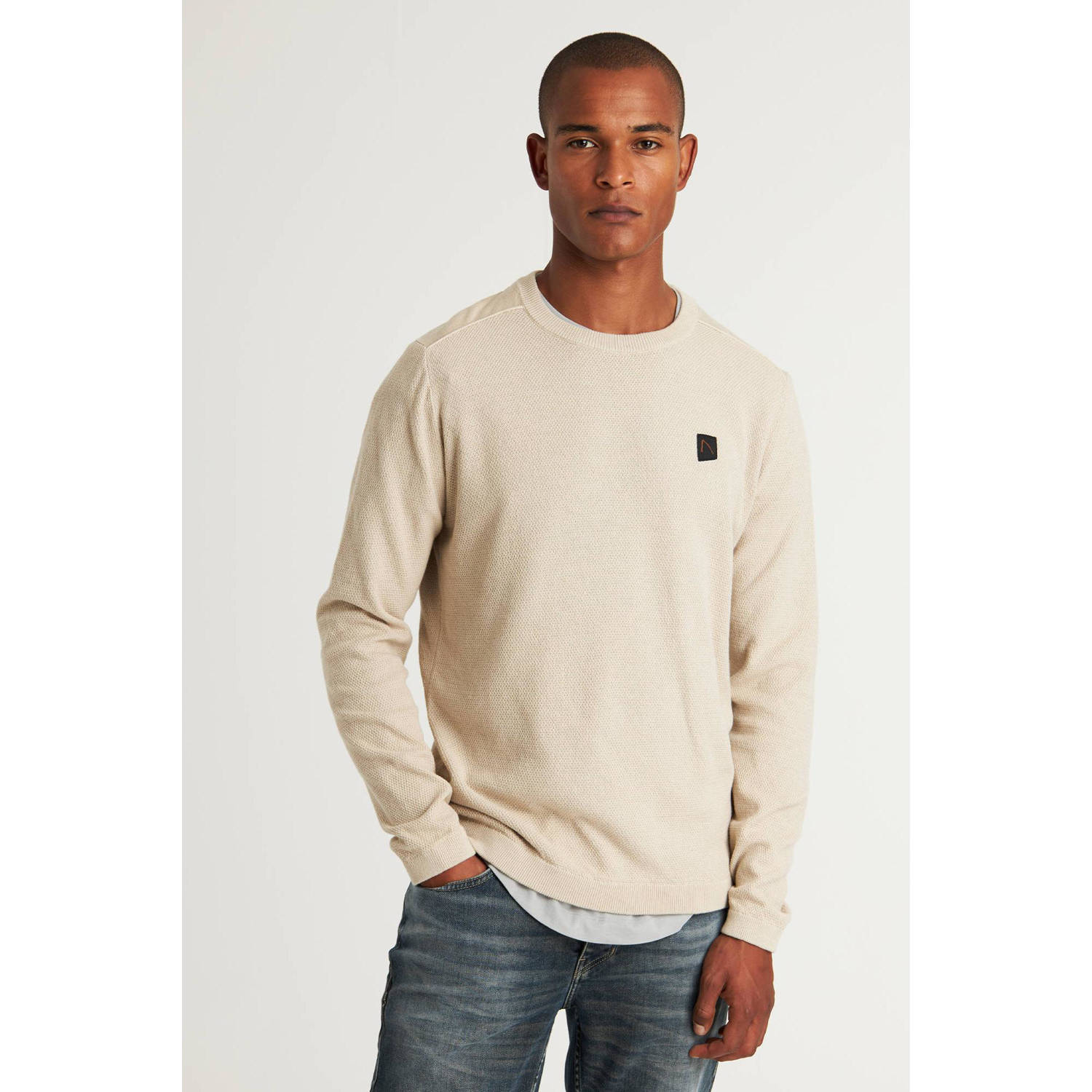 CHASIN' gebreide trui Sal beige