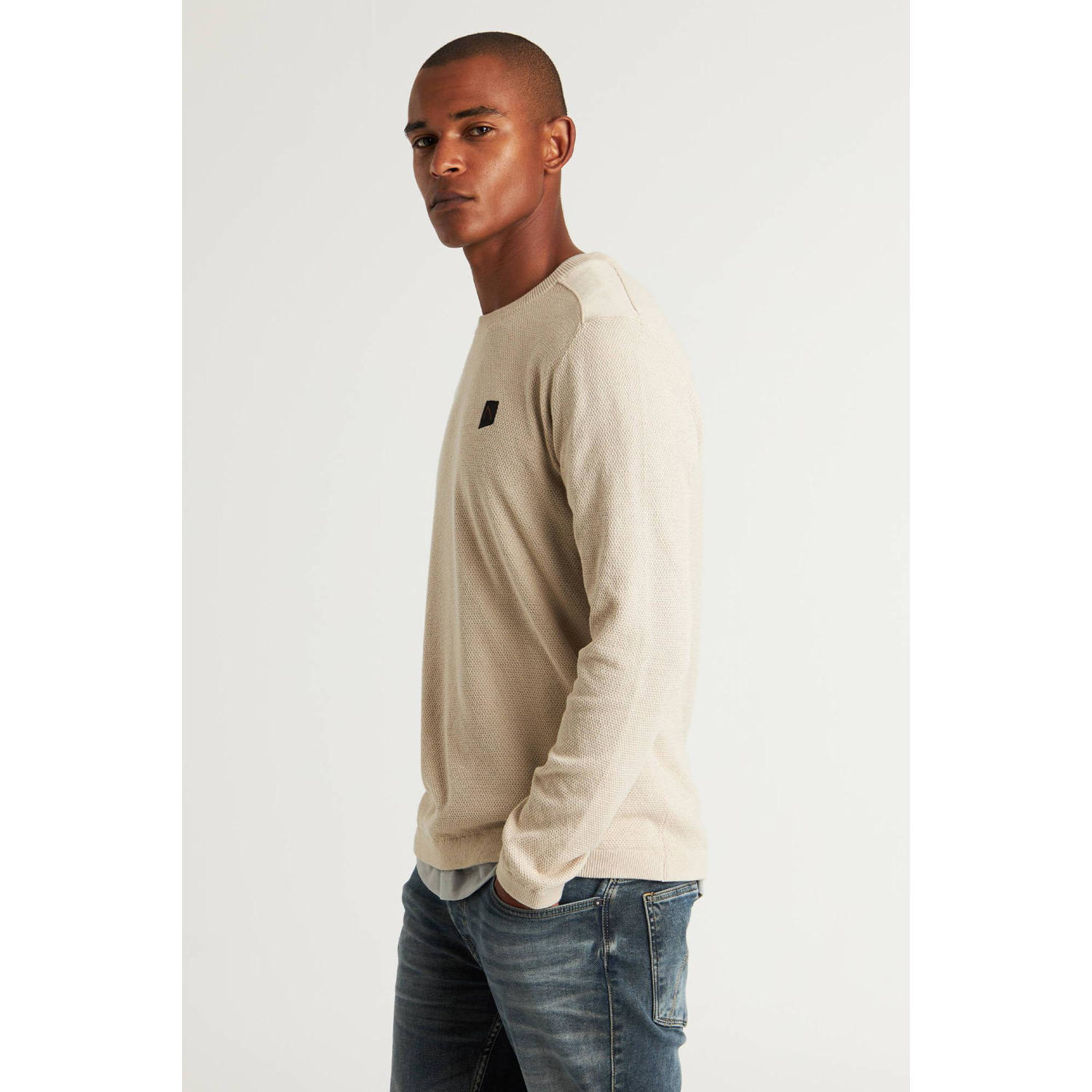 CHASIN' gebreide trui Sal beige