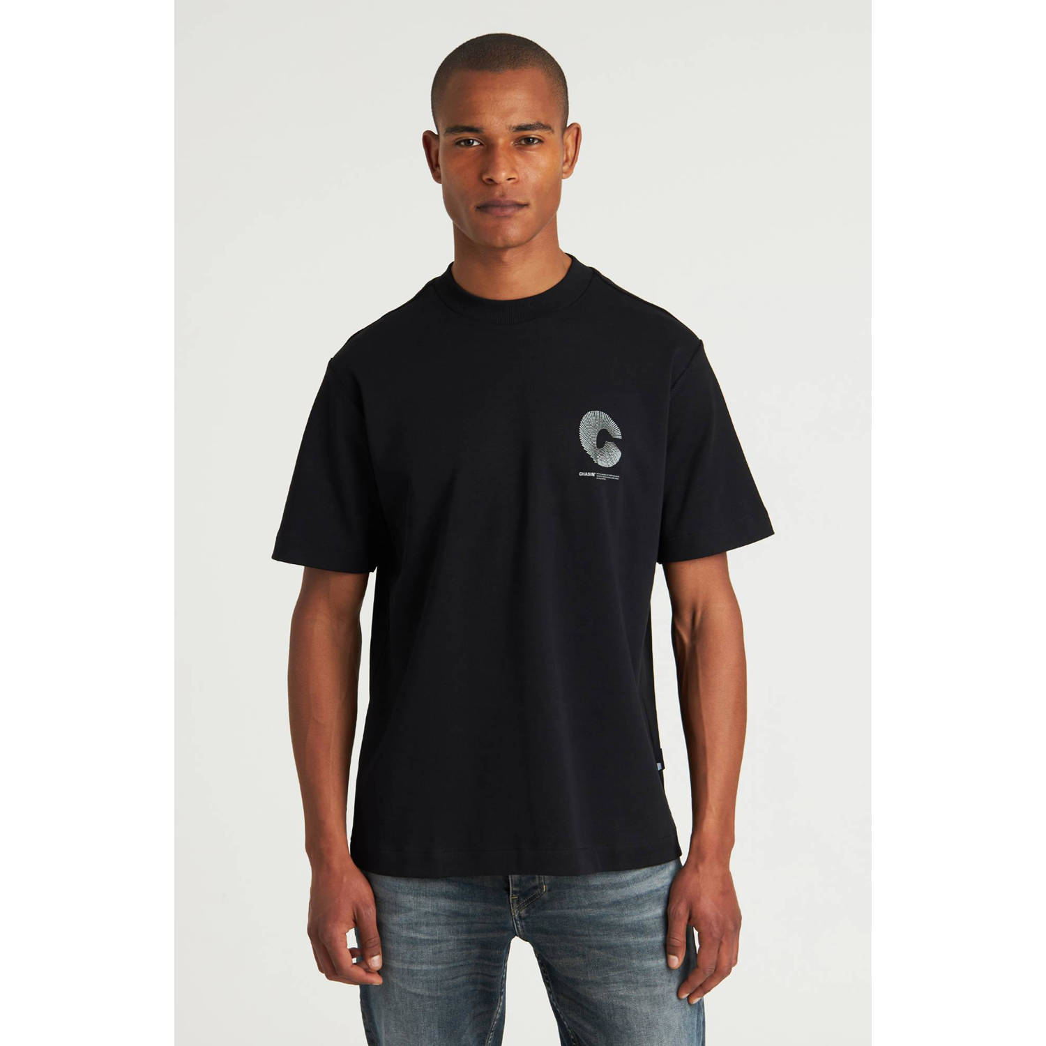 CHASIN' T-shirt Ultrix met backprint zwart
