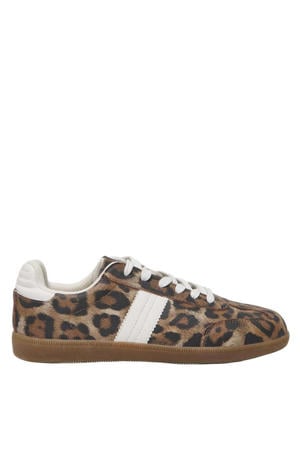 ONLAMBER PU SNEAKER sneakers met panterprint beige