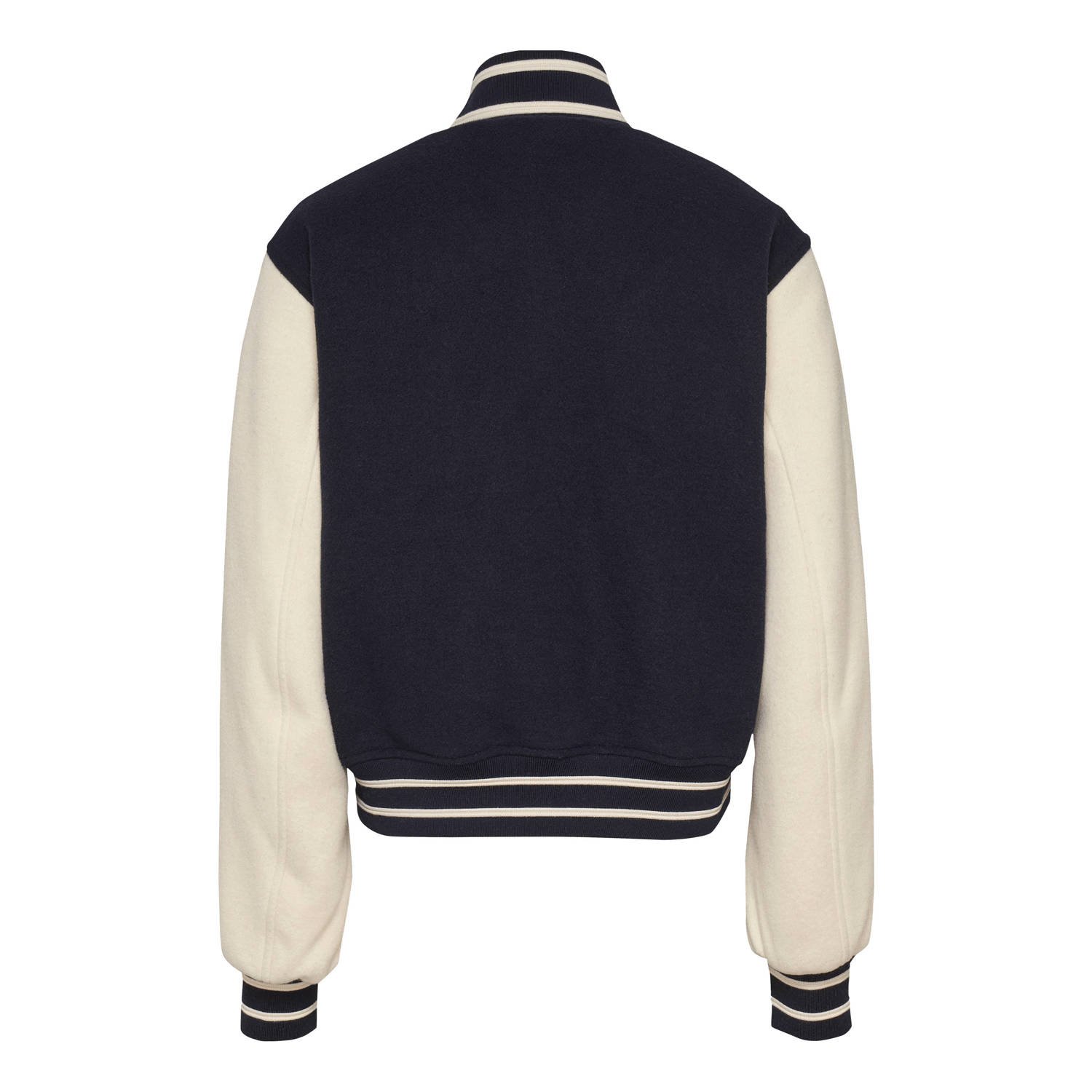 Tommy Jeans bomberjack met wol marine ecru