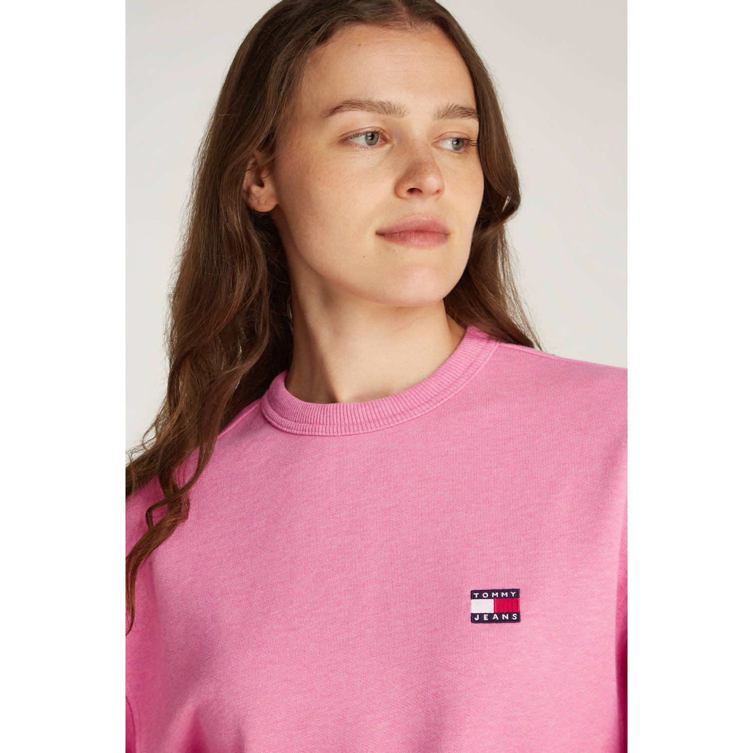 TOMMY JEANS Dames Truien & Vesten Tjw Bxy Badge Crew Roze