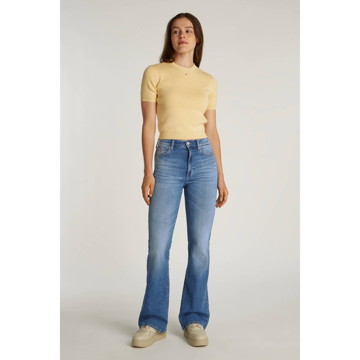 Tommy Jeans high waist flared jeans medium blue denim