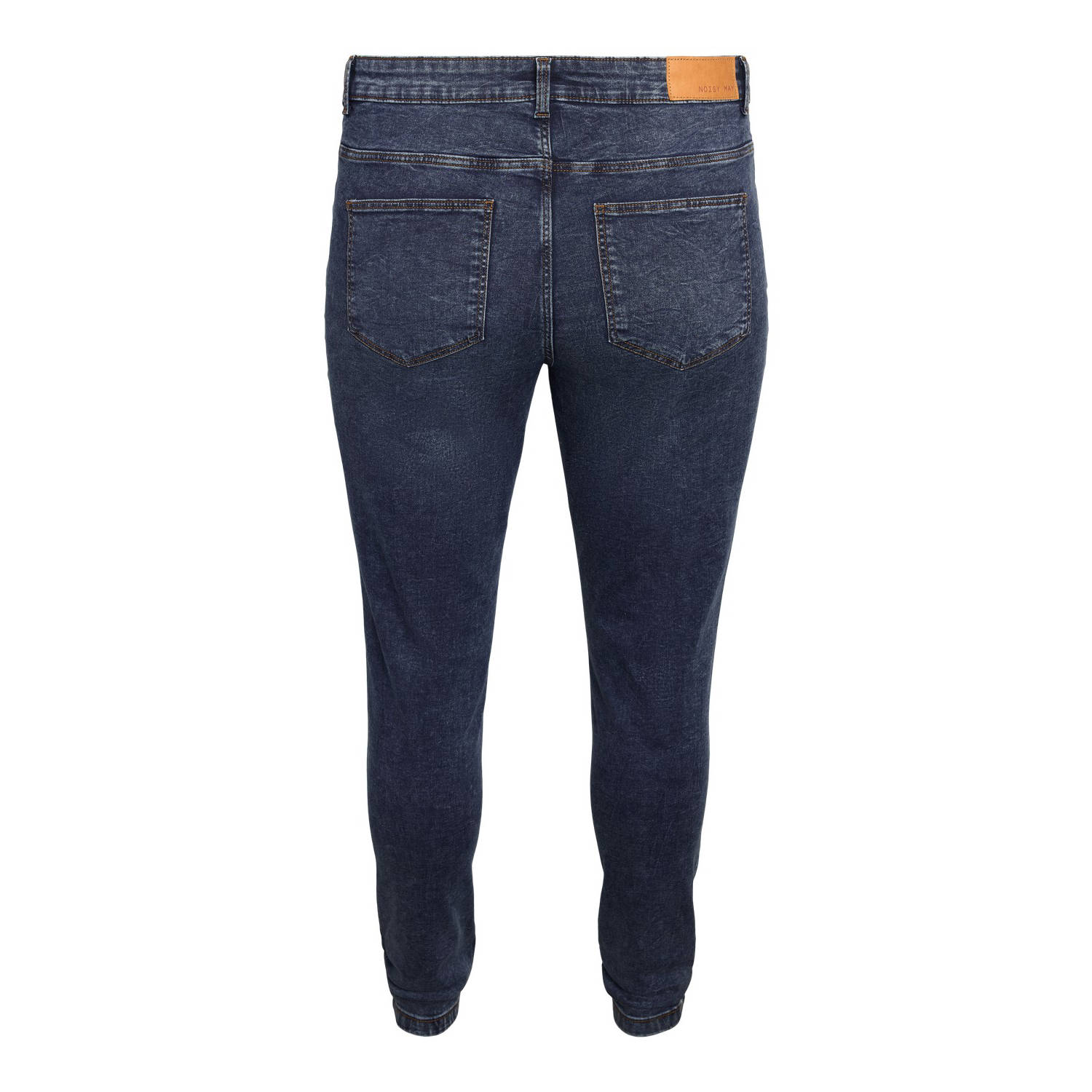 NOISY MAY Curve high waist skinny jeans NMCALLIE dark blue denim
