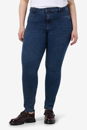 high waist skinny jeans NMCALLIE dark blue denim