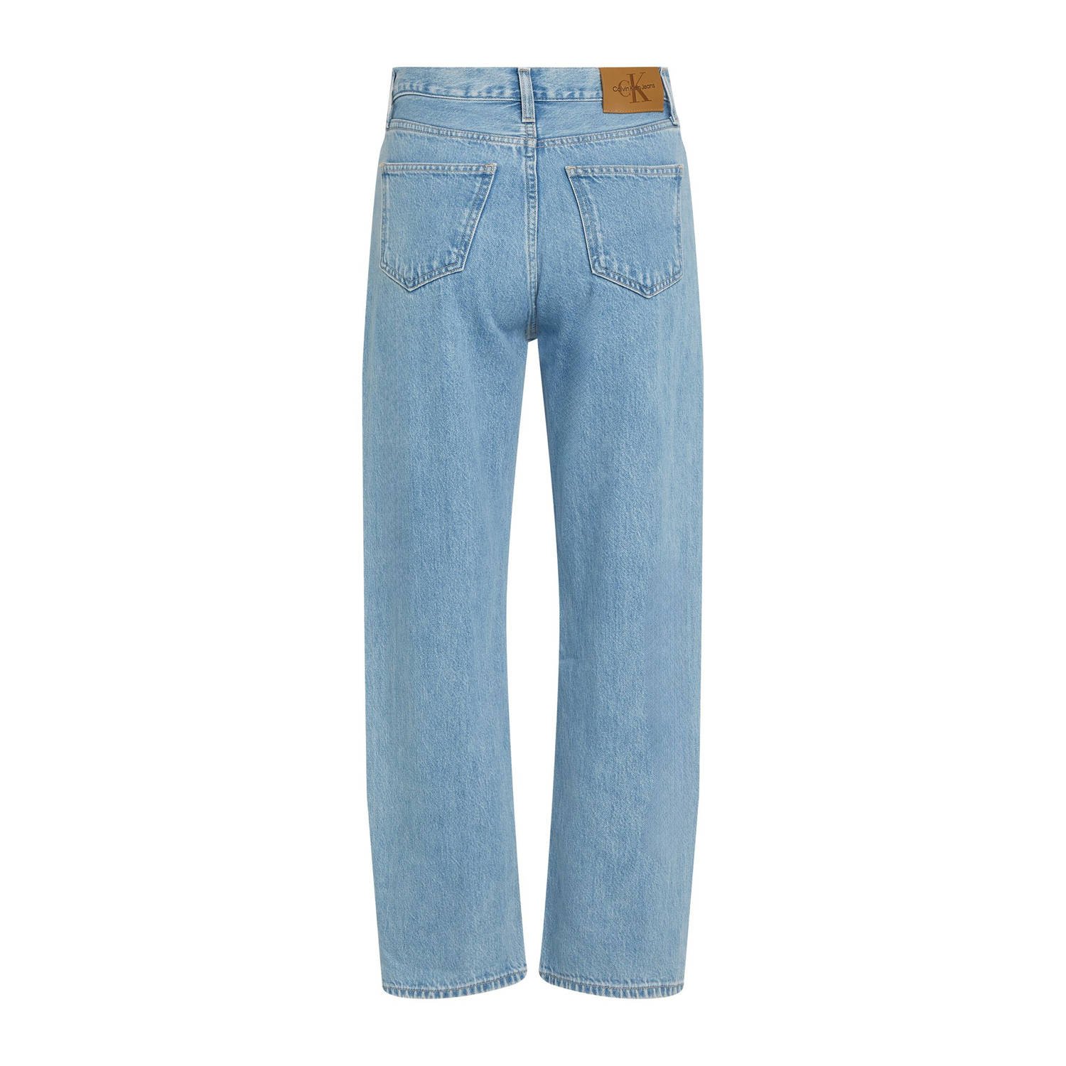 CALVIN KLEIN JEANS high waist barrel jeans light blue denim