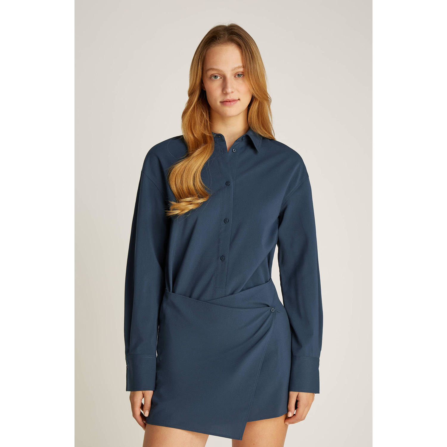 CALVIN KLEIN JEANS blousejurk donkerblauw