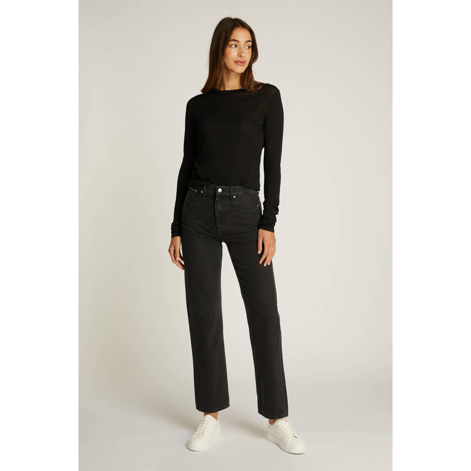 CALVIN KLEIN JEANS high waist black denim