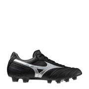 thumbnail: Zwarte heren Mizuno Morelia Pro MD senior voetbalschoenen zilvergrijs van leer-imitatieleer/voering: mesh/voetbed: eva met veters