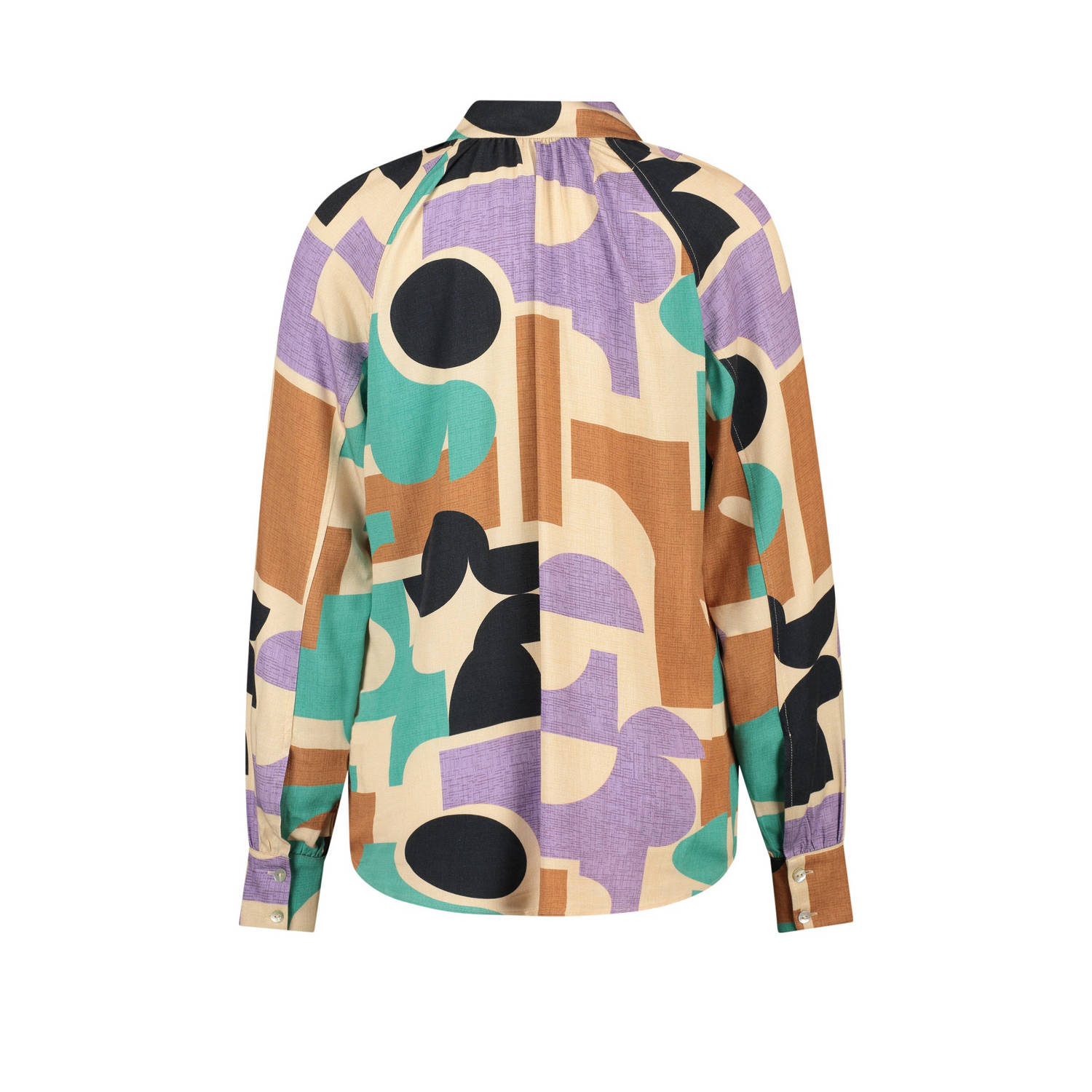 Expresso geweven blouse met grafische print en plooien multi