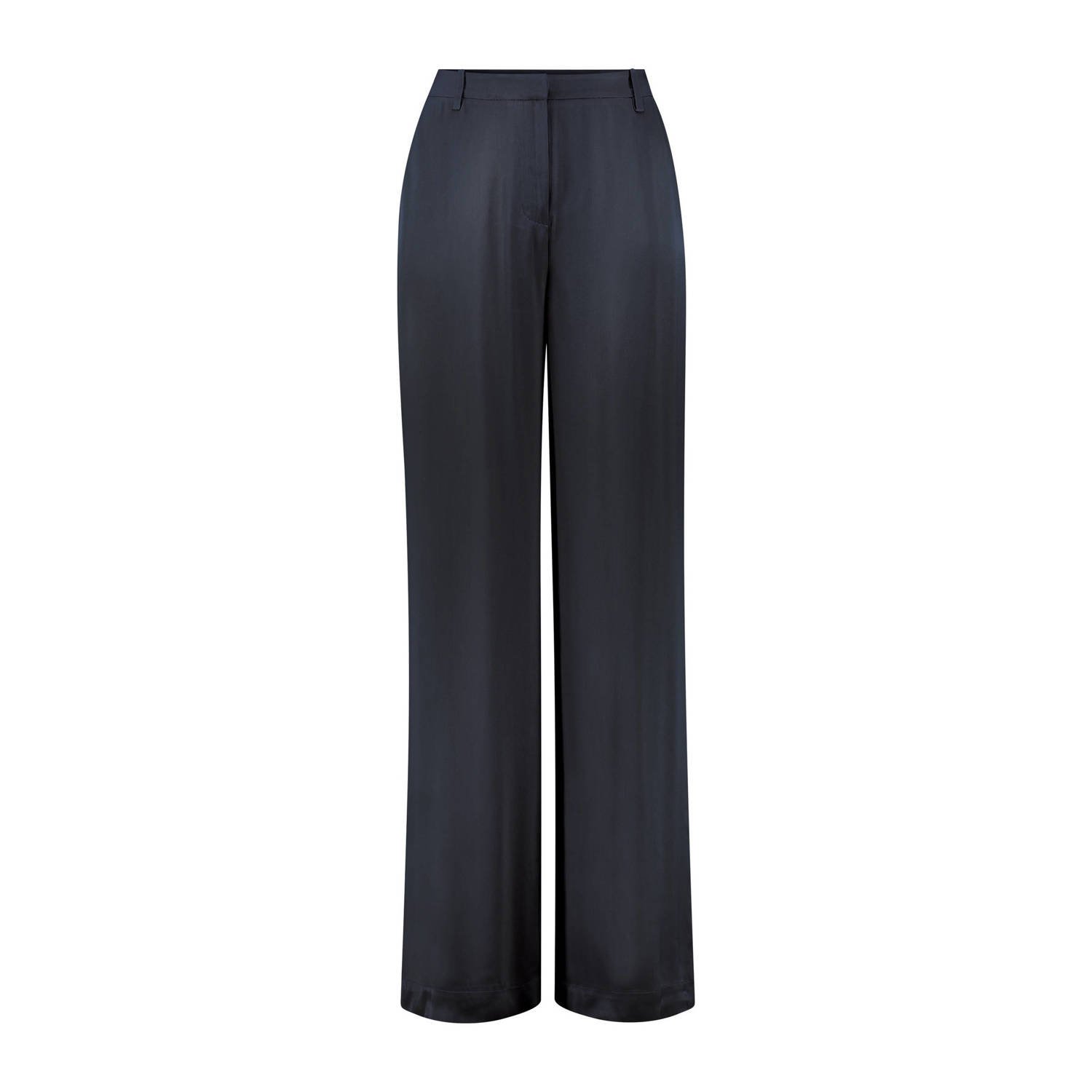 Expresso satijnen broek donkerblauw