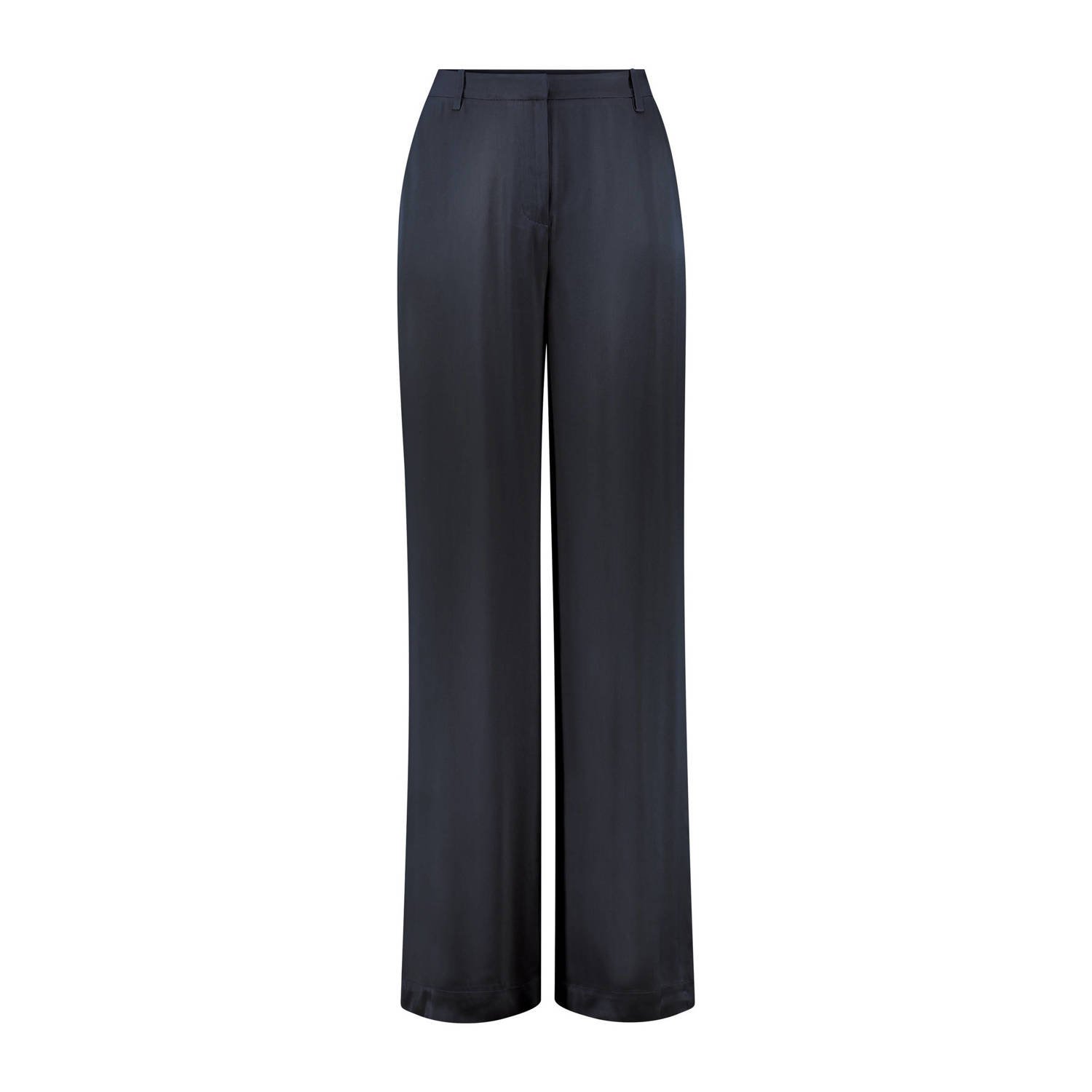 Expresso wide leg broek donkerblauw