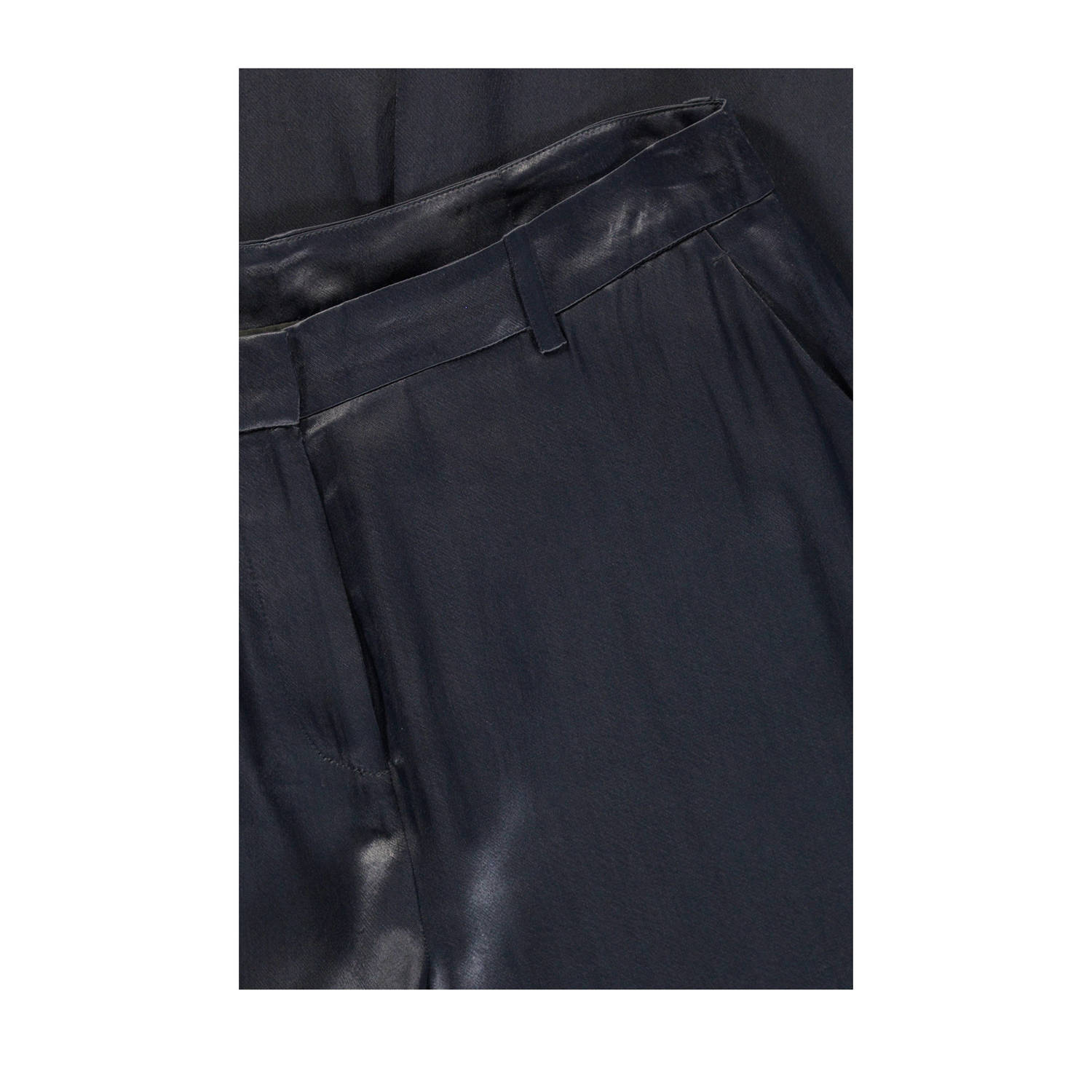 Expresso satijnen broek donkerblauw