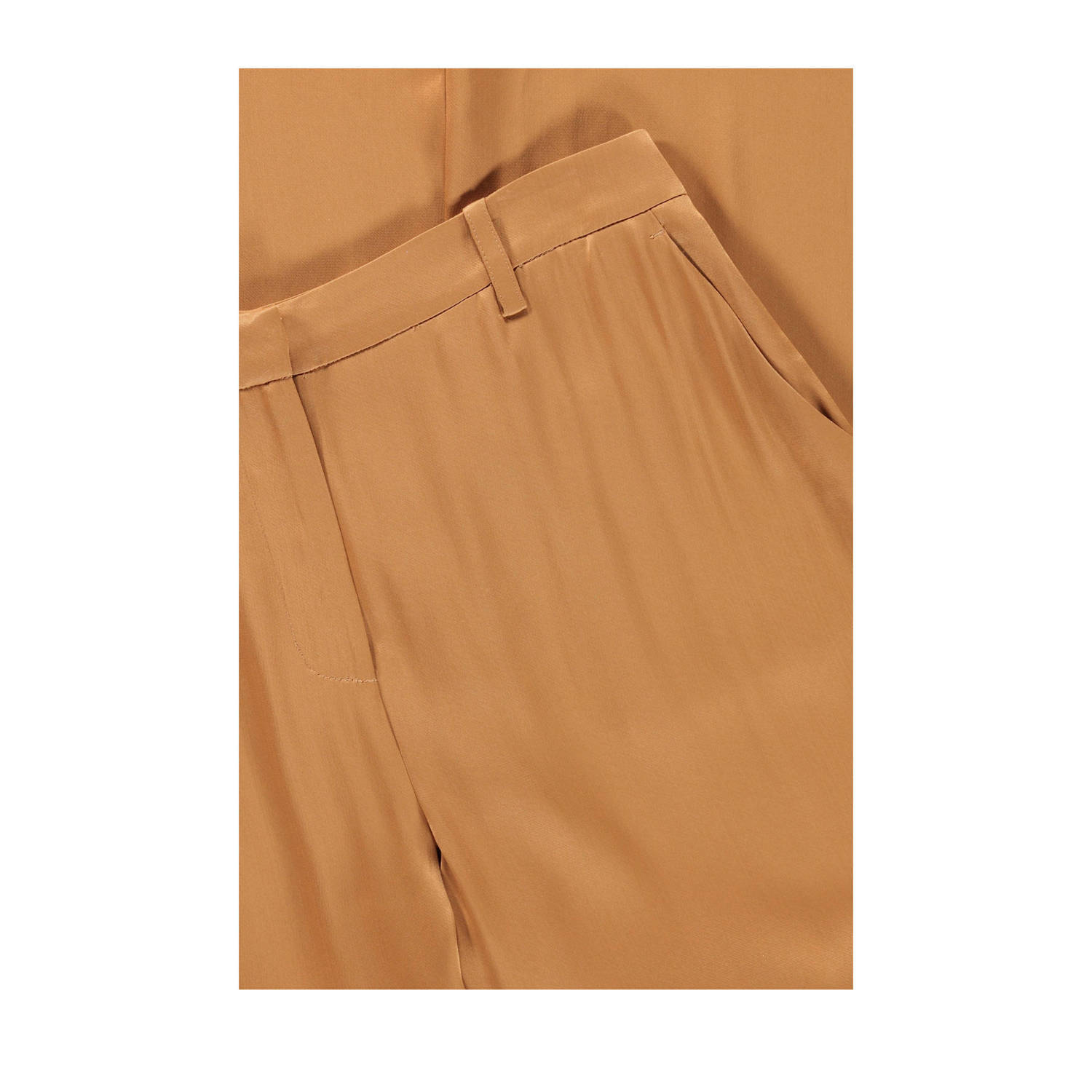 Expresso satijnen broek camel