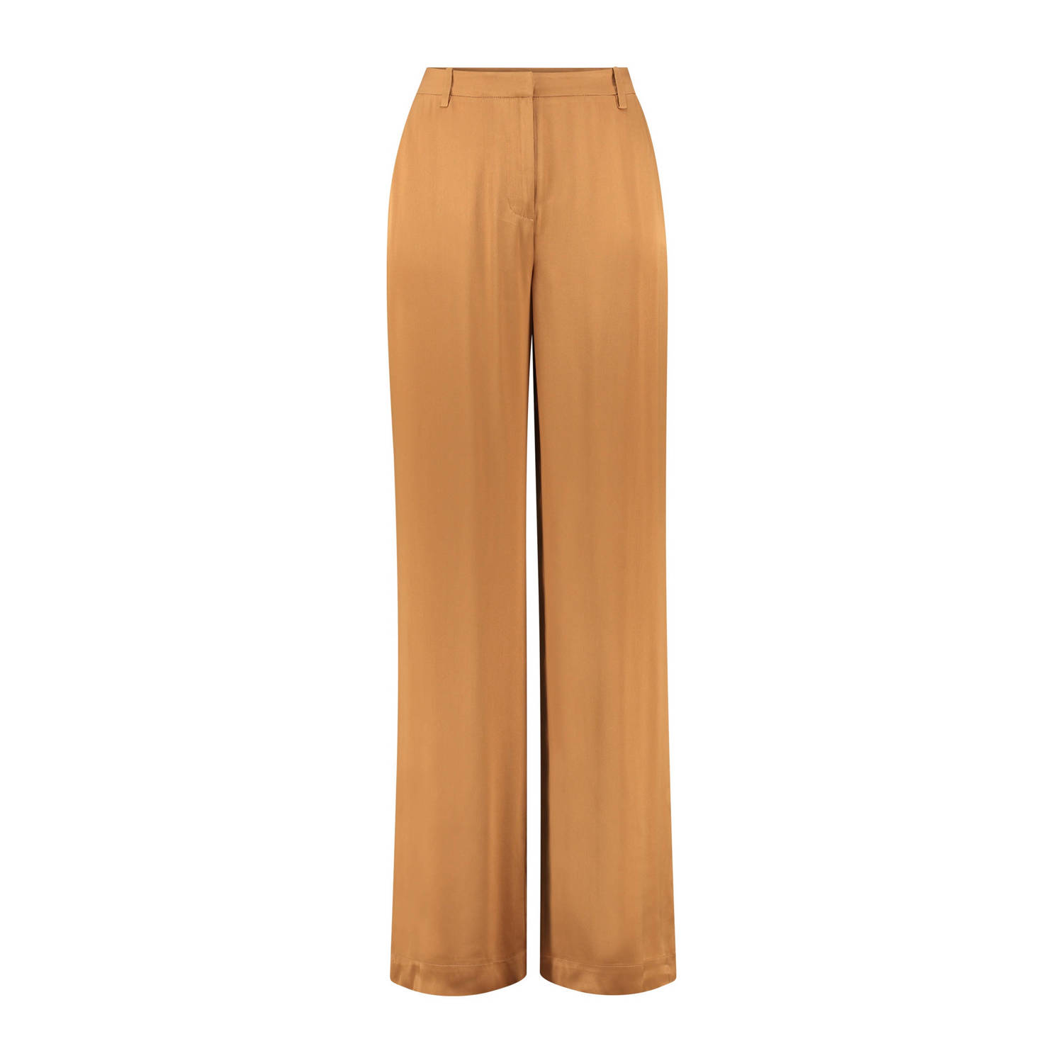 Expresso satijnen broek camel