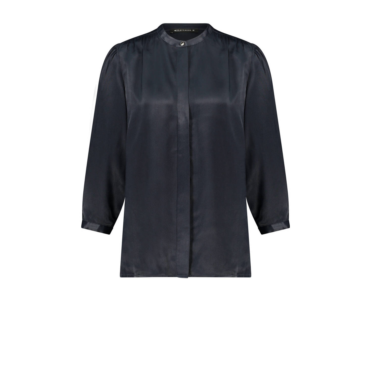Expresso satijnen blouse donkerblauw