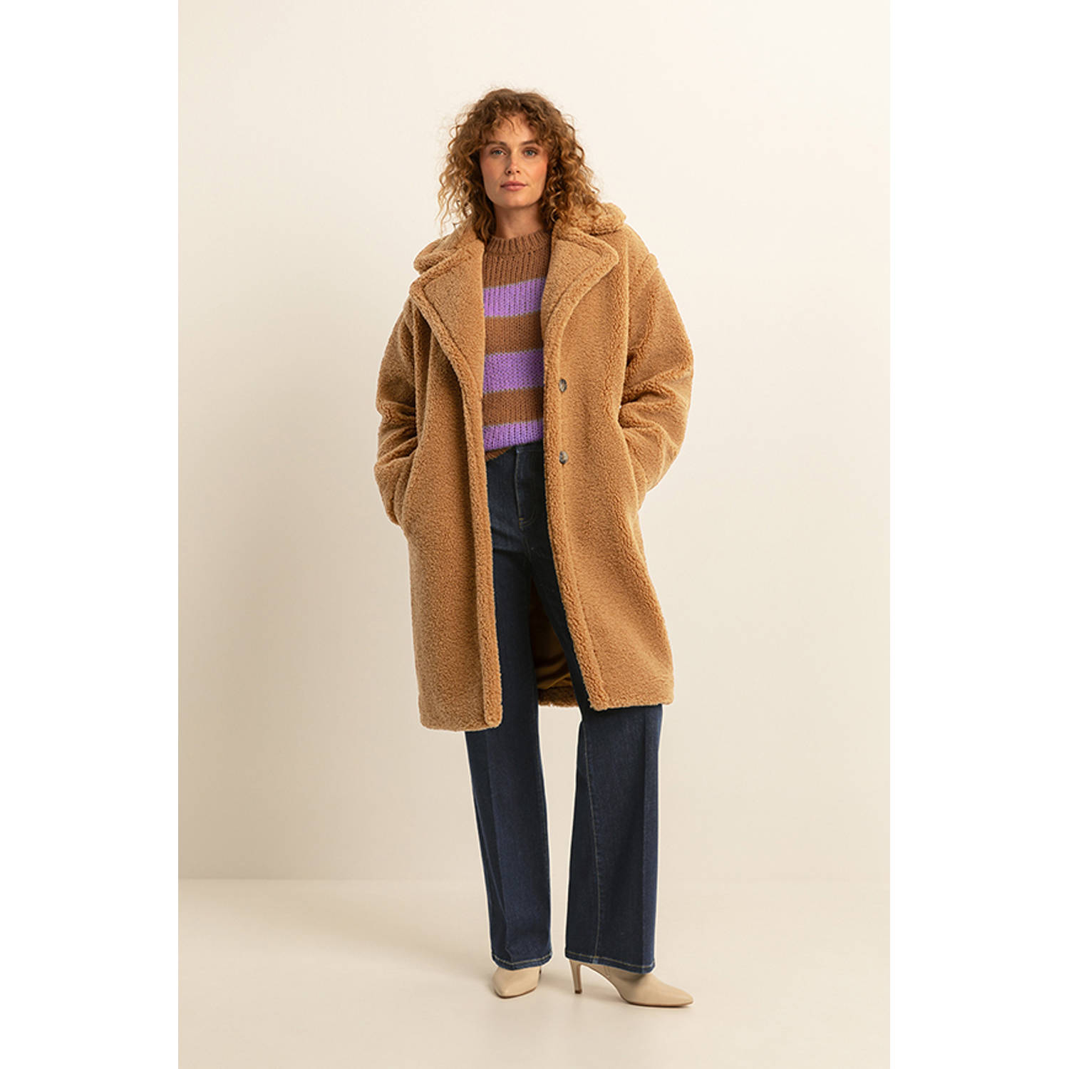 Expresso teddy winterjas bruin