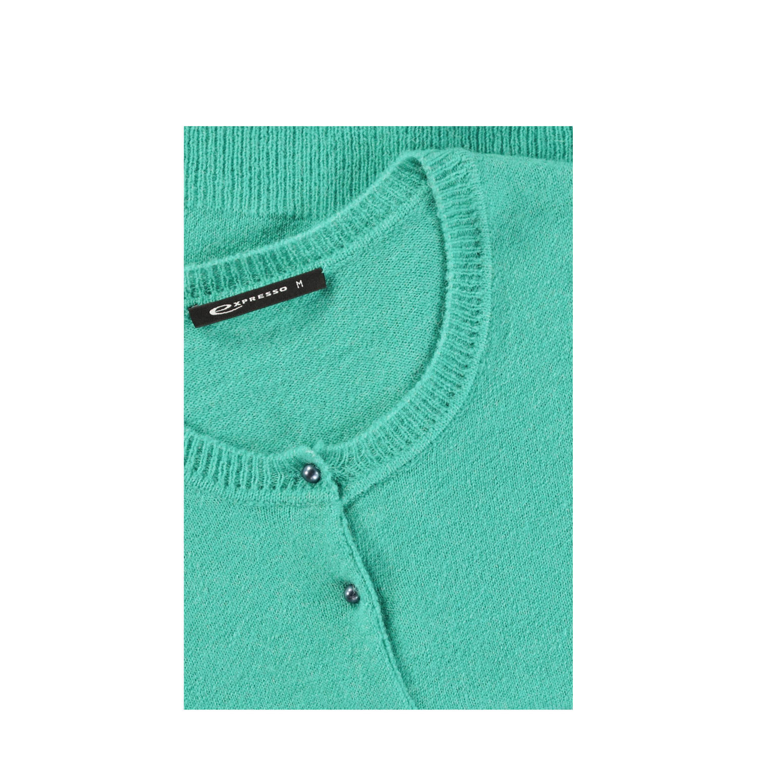 Expresso gebreid vest turqoise