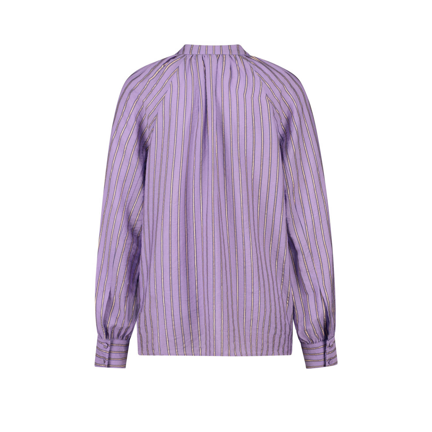 Expresso gestreepte geweven blouse paars