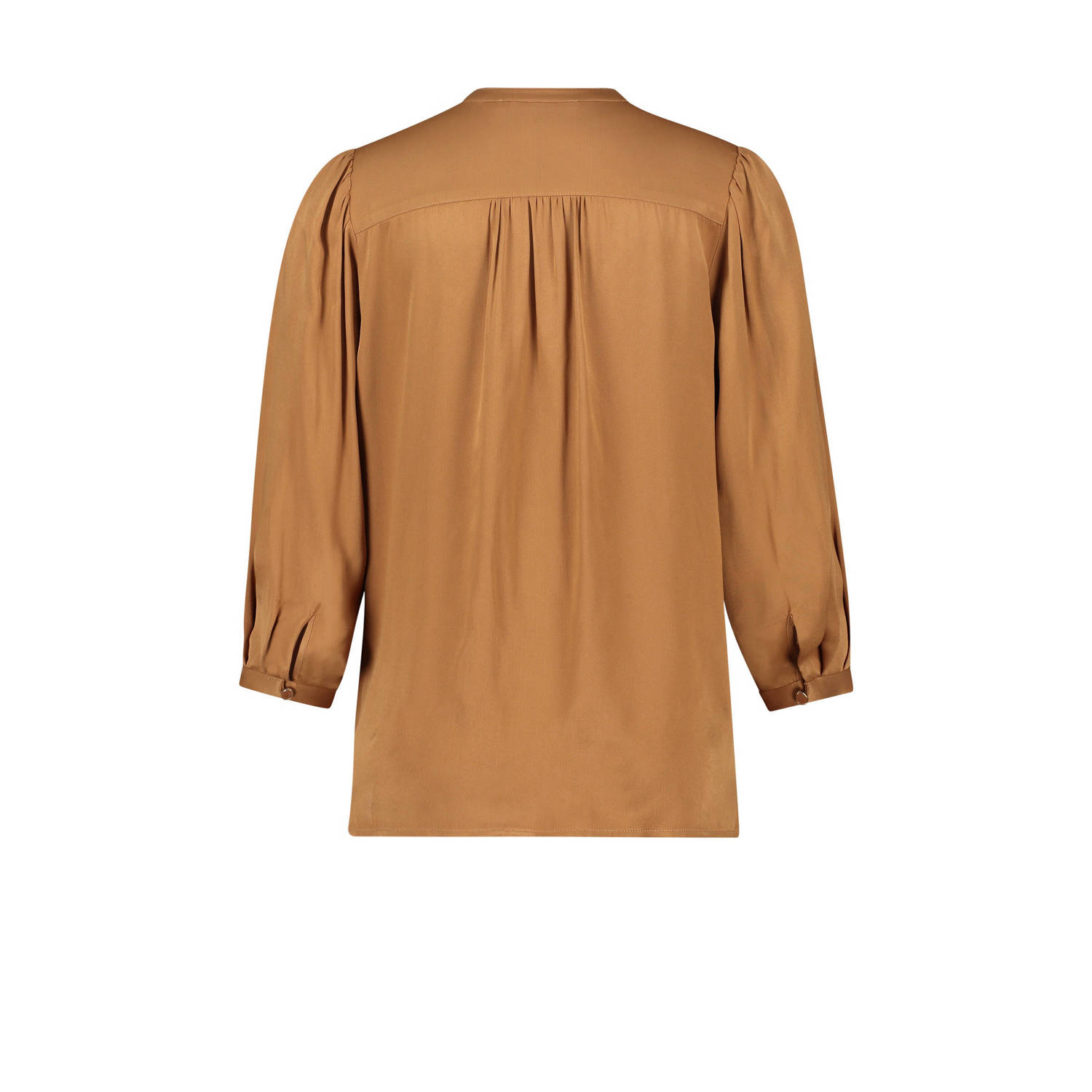 Expresso satijnen blouse camel