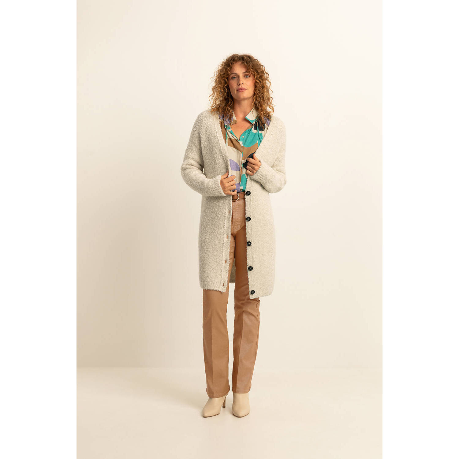 Expresso gebreid vest beige