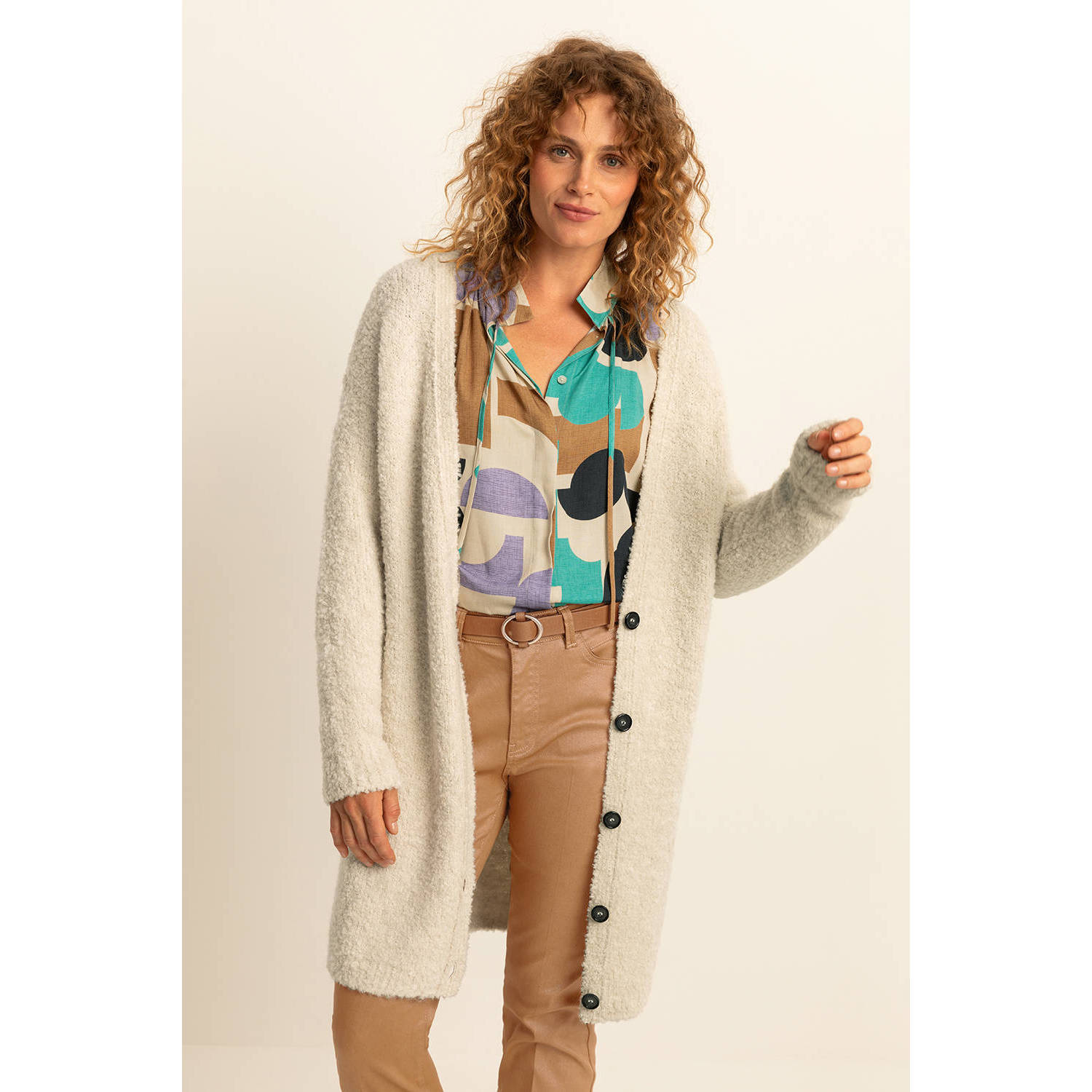Expresso gebreid vest beige