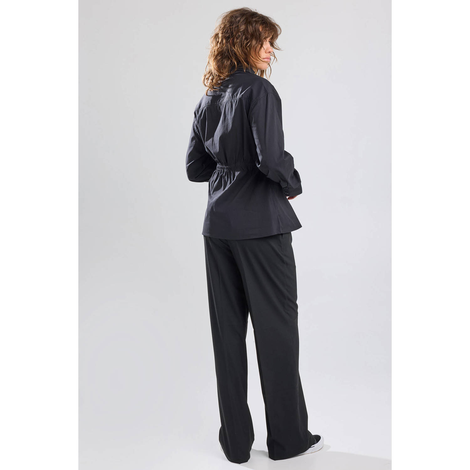 America Today wide leg broek zwart