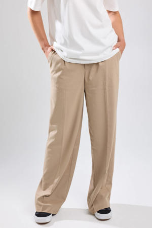 wide leg broek beige