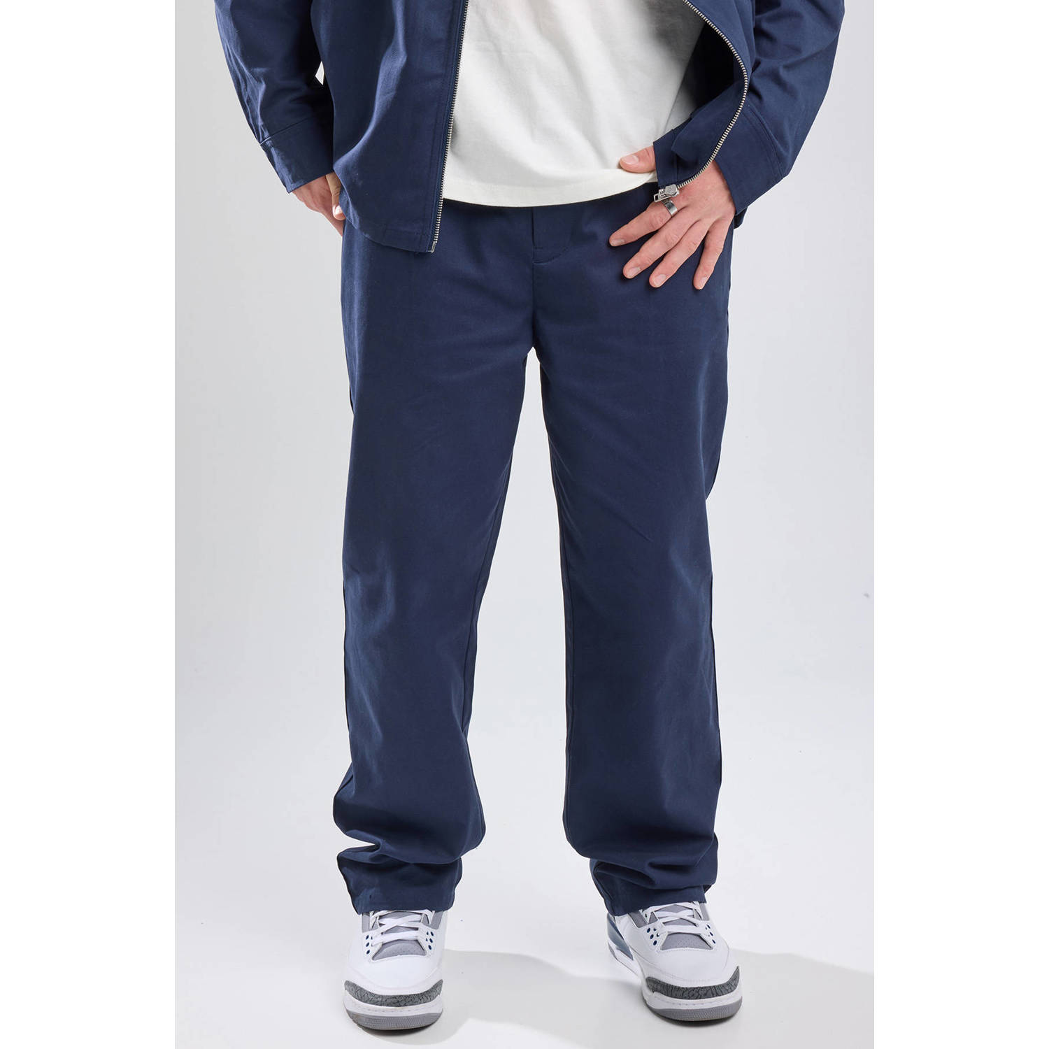 America Today straight fit pantalon blauw