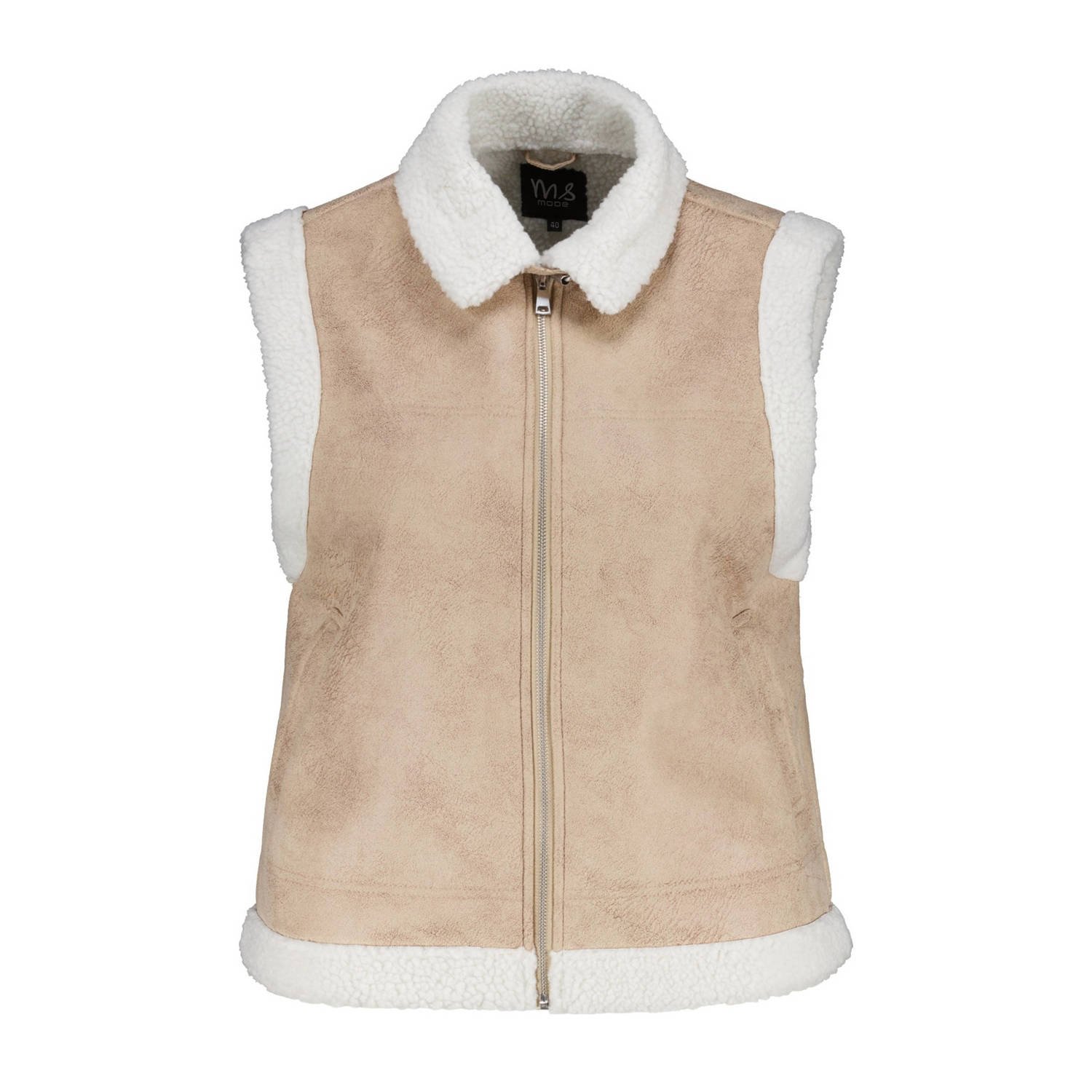 MS Mode gilet taupe