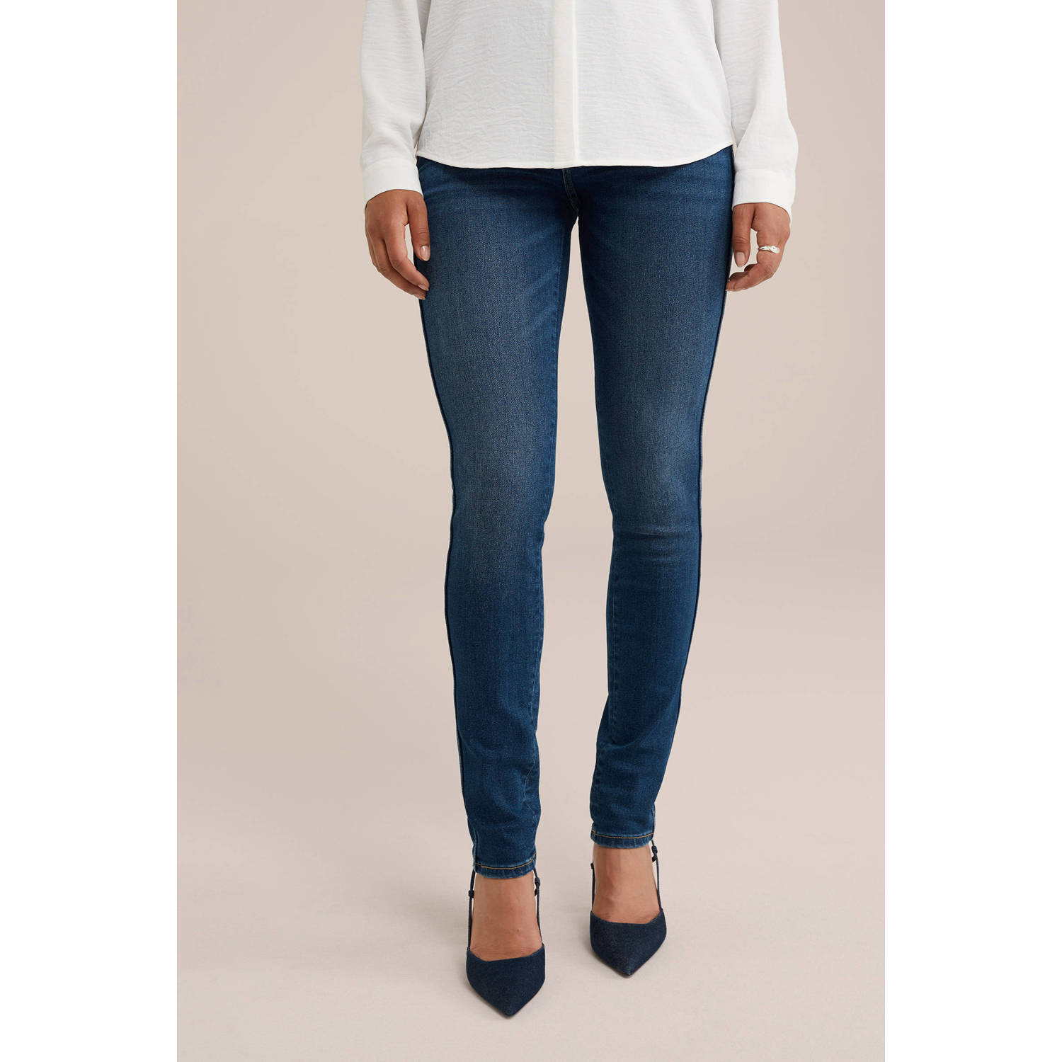 WE Fashion Blue Ridge skinny jeans dark blue denim