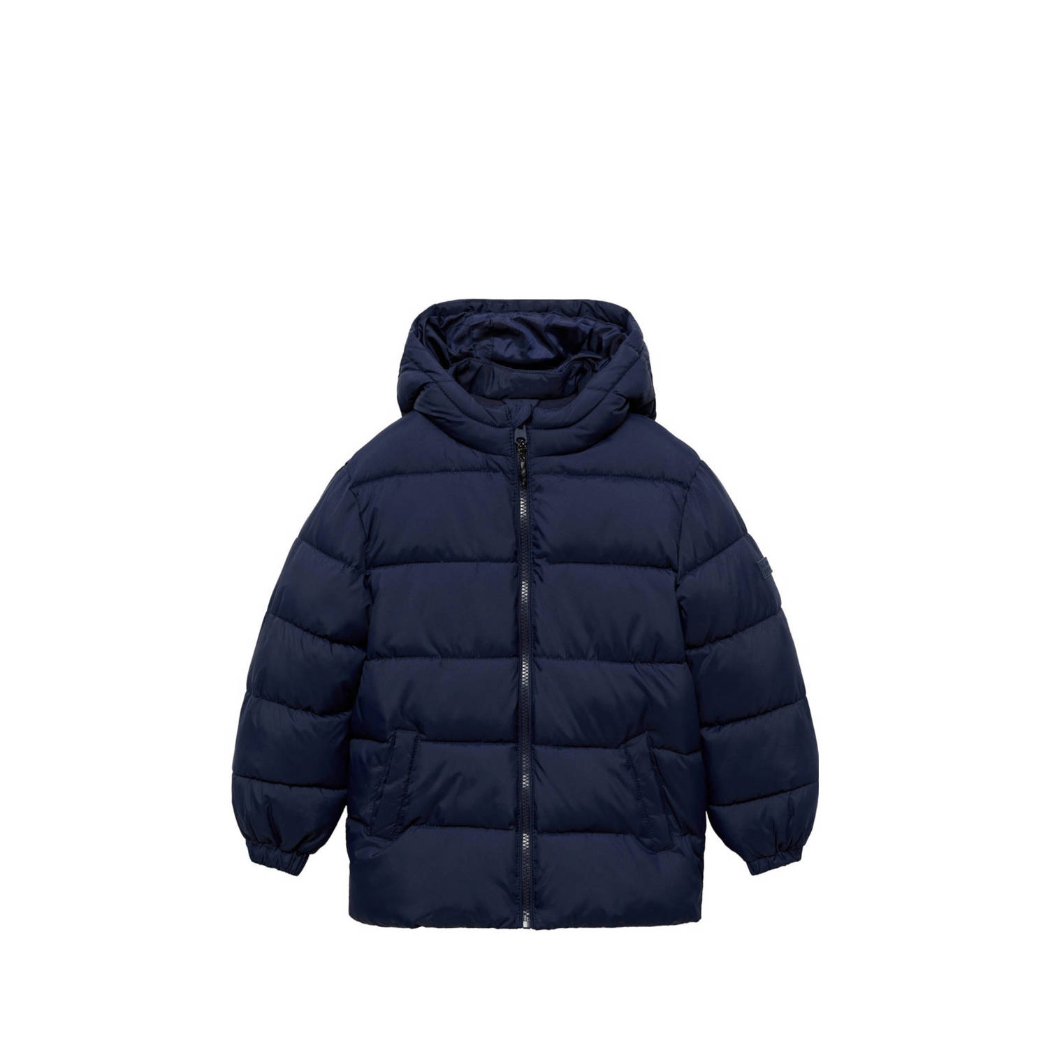 Mango Kids gewatteerde winterjas donkerblauw