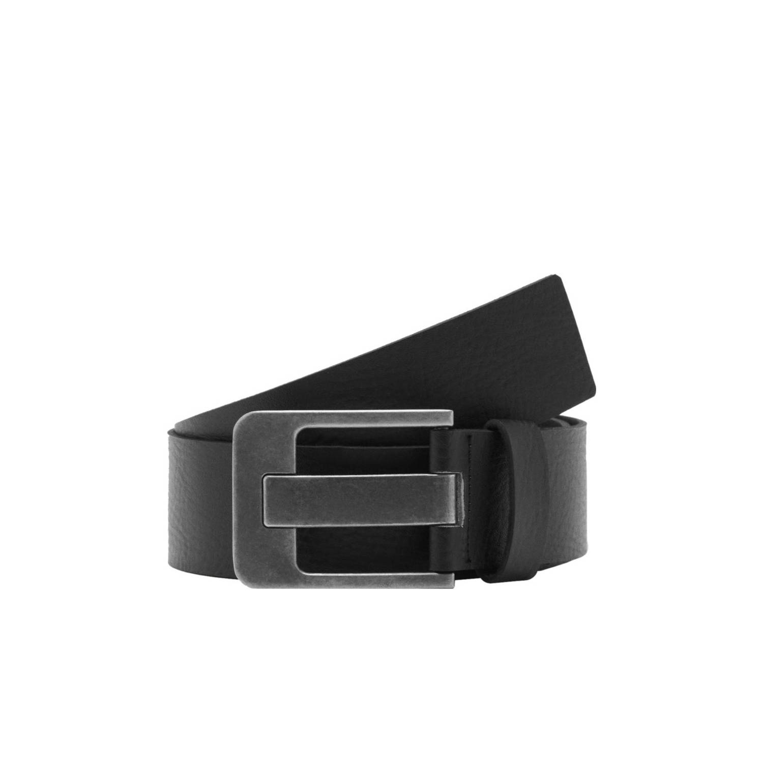 Mango leren riem zwart