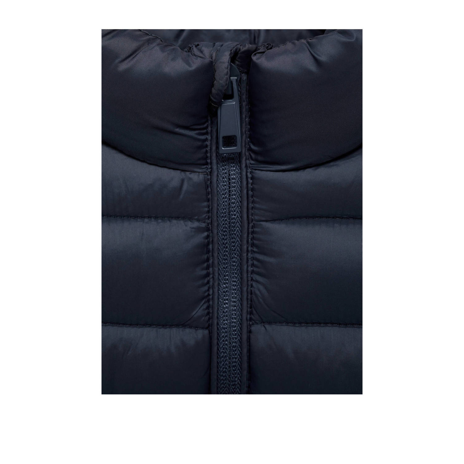 Mango Kids gewatteerde winterjas donkerblauw