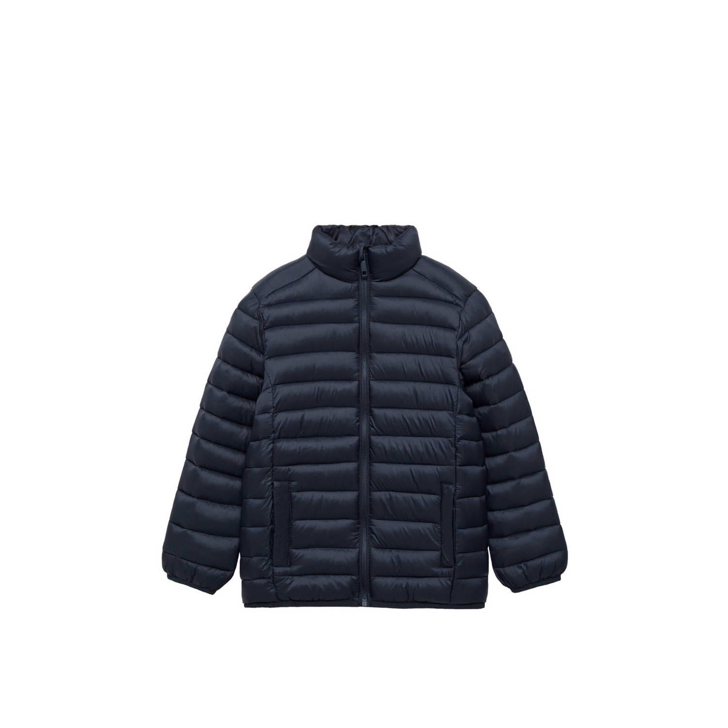 Mango Kids gewatteerde winterjas donkerblauw