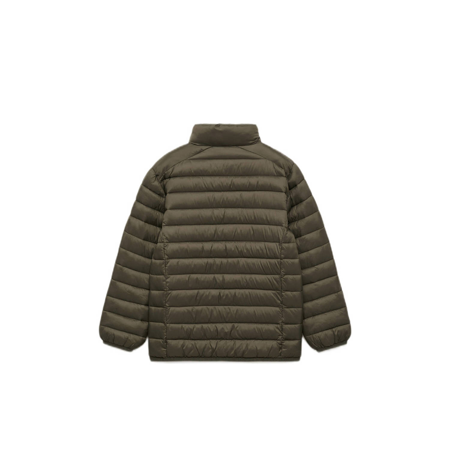 Mango Kids gewatteerde winterjas olijfgroen