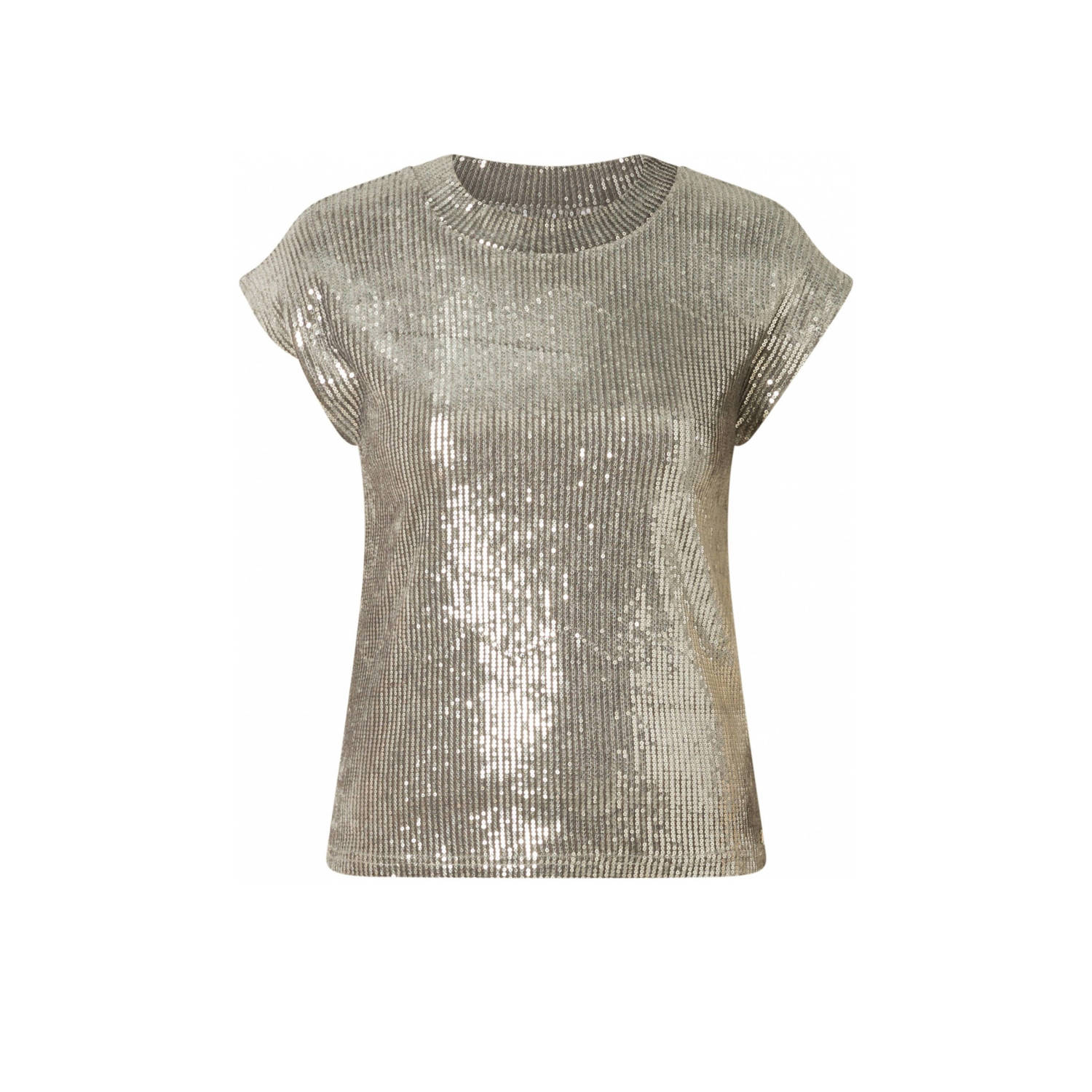 Ivy Beau top met pailletten zilver