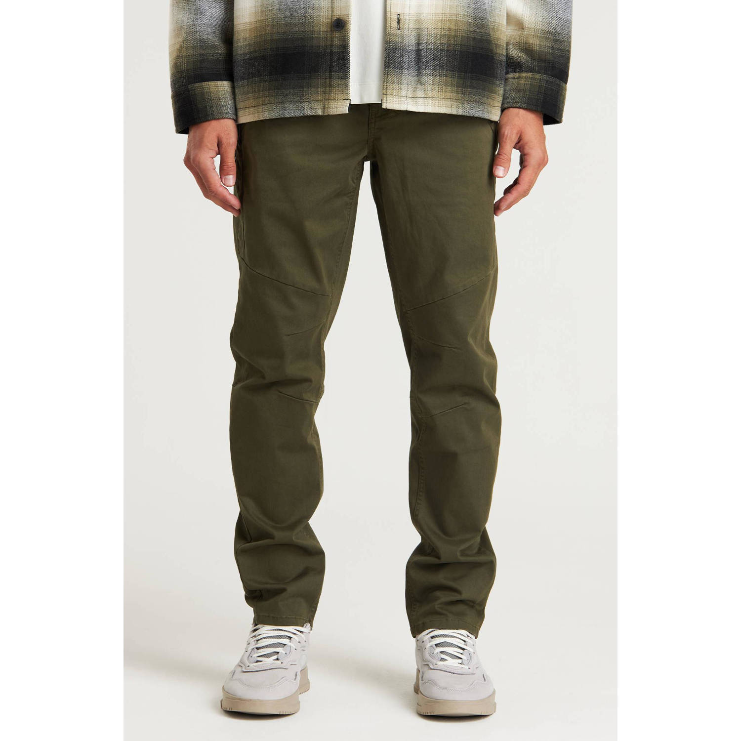 CHASIN' slim fit broek Resa.L Magnus donkergroen