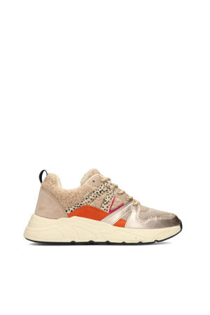 Carocel  chunky sneakers beige/oranje