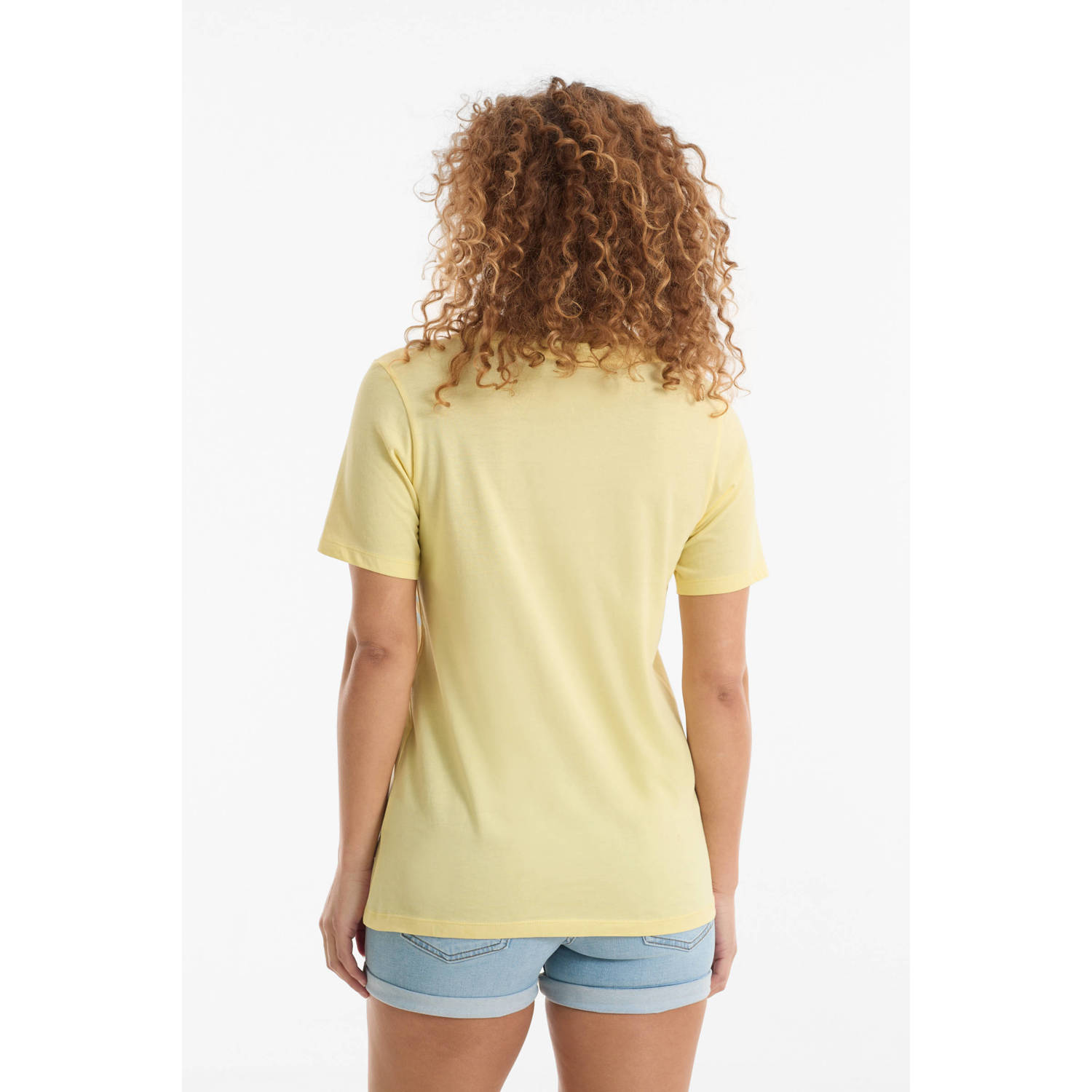 anytime T-shirt lichtgeel