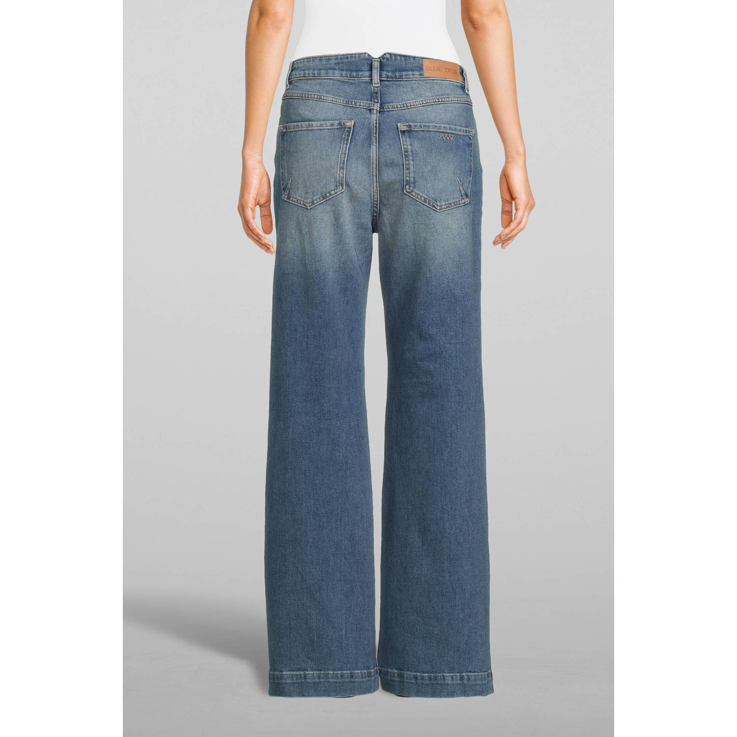 Summum wide leg jeans light blue denim