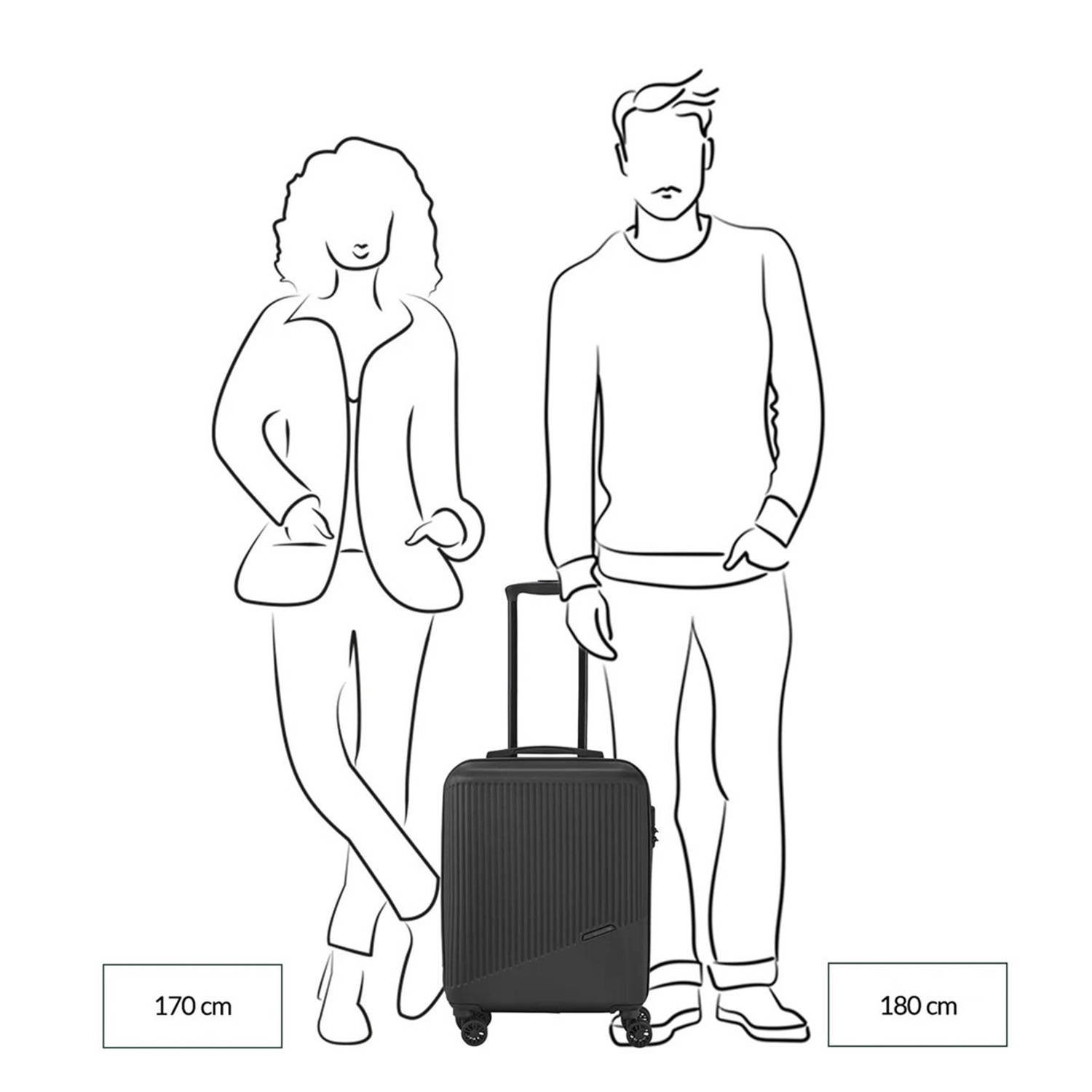 Travelite trolley Bali 55 cm. wit