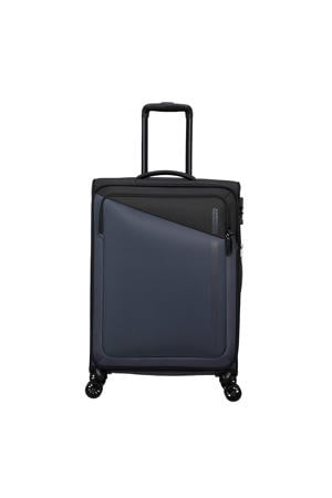 Wehkamp American Tourister trolley Daring Dash 66 cm. Expandable zwart/grijs aanbieding