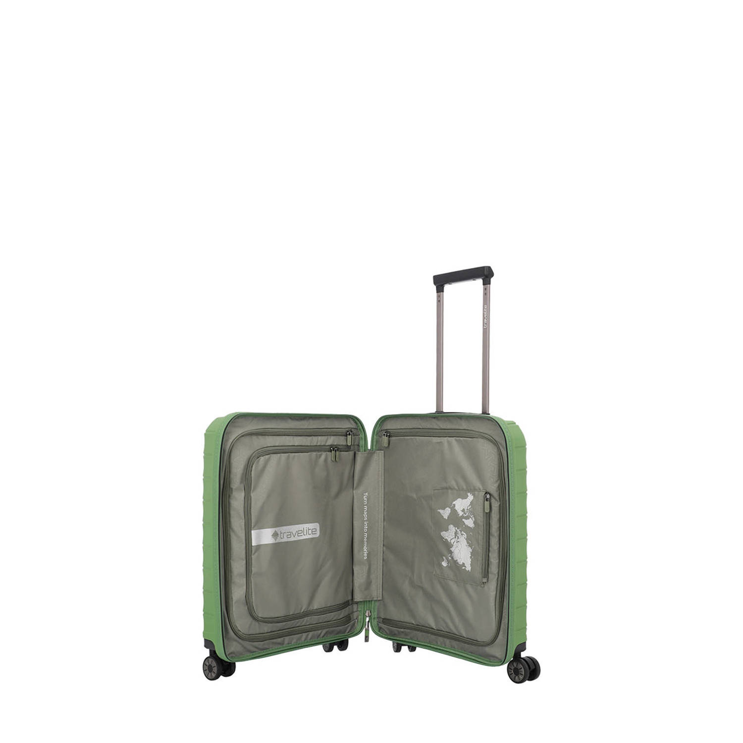 Travelite trolley Mooby 55 cm. groen