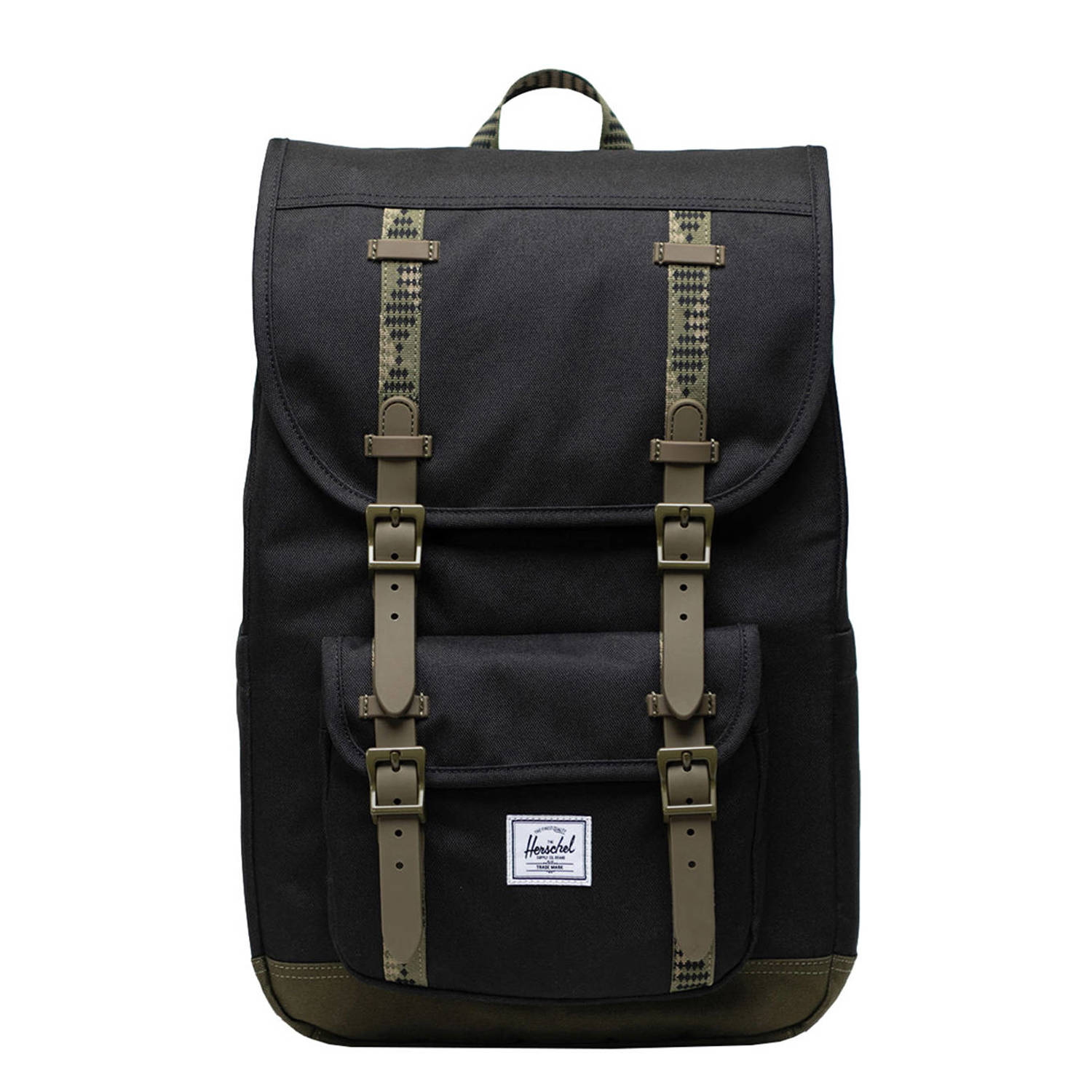 Herschel rugzak Little America Mid black ivy green