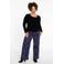 YOEK loose fit broek DOLCE met all over print zwart/blauw