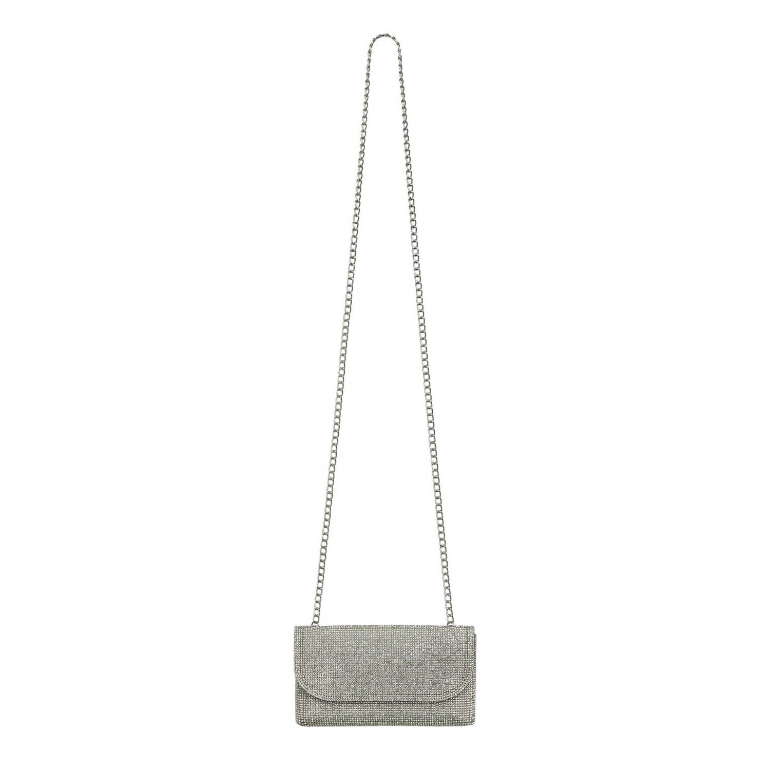 OBJECT crossbody tas met strass OBJBRITNEY zilverkleurig