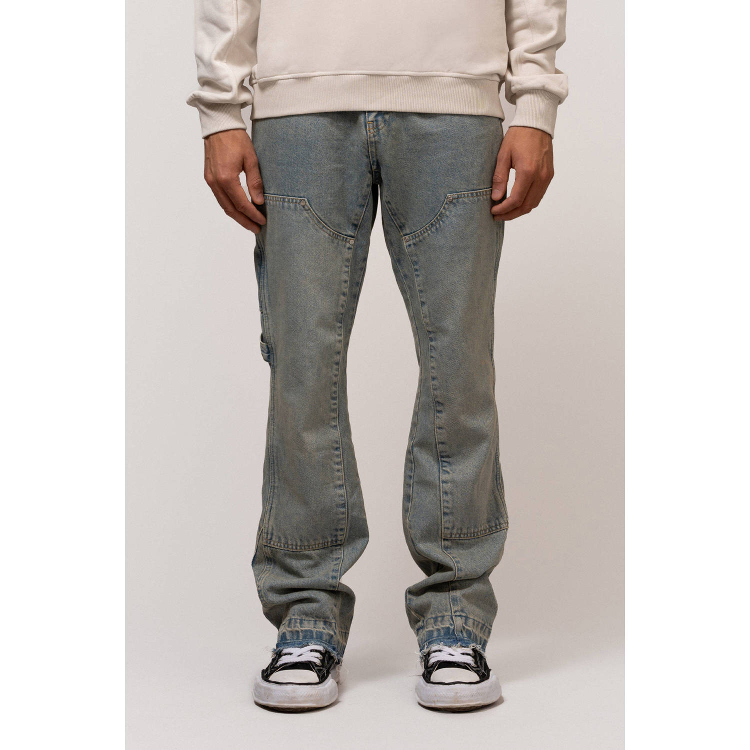 Equalité loose fit jeans FLARED CARPENTER blauw