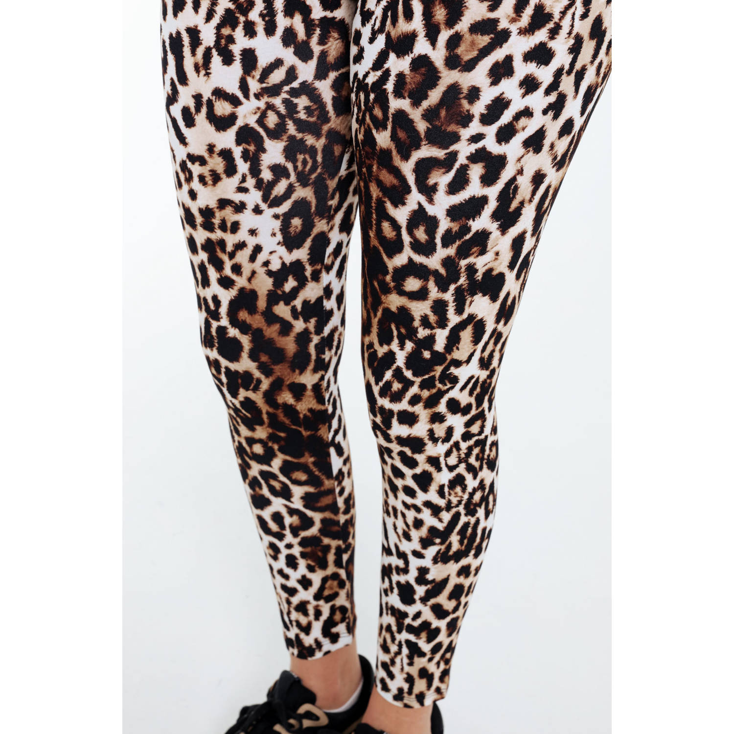 Paprika legging met panterprint bruin