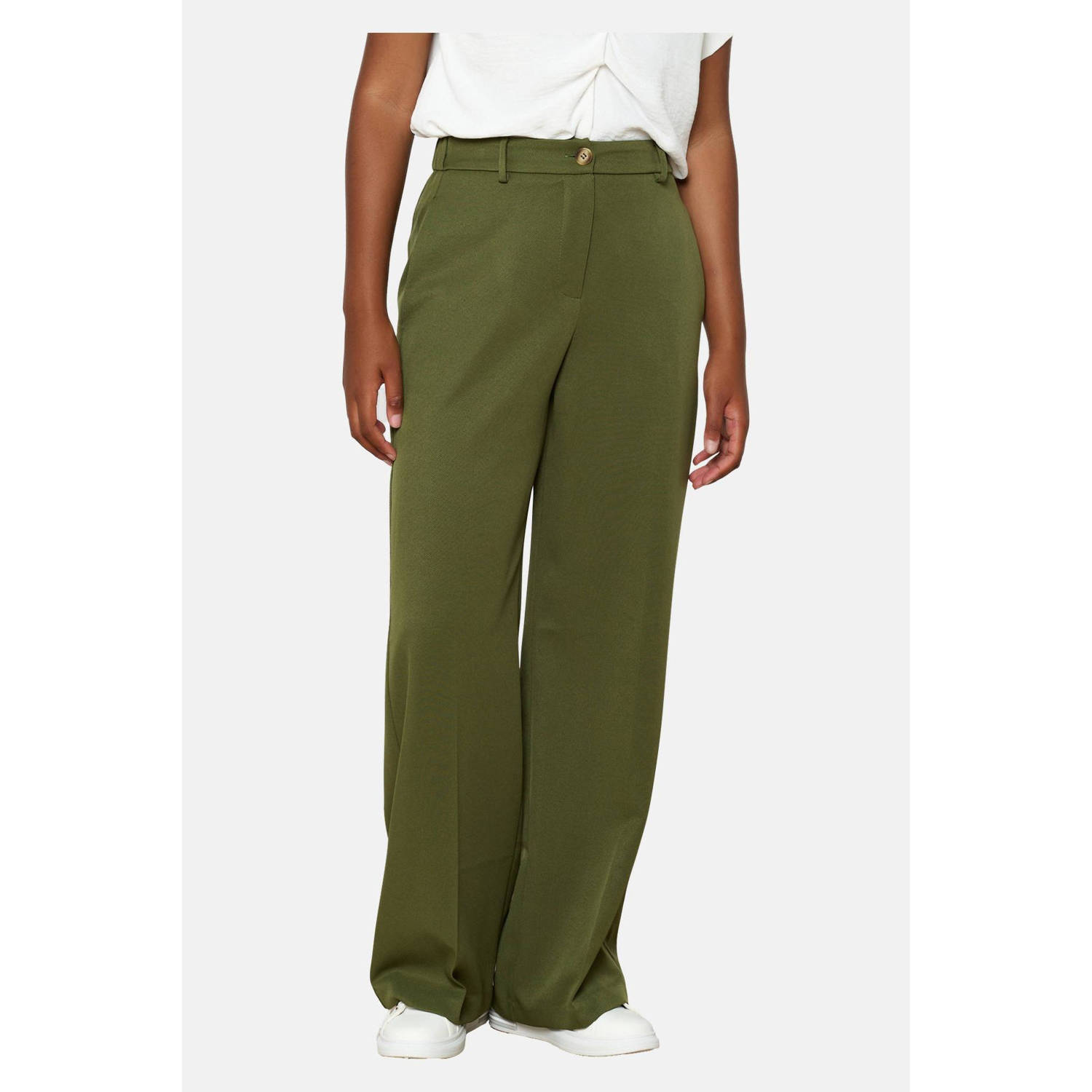 LOLALIZA straight fit broek groen